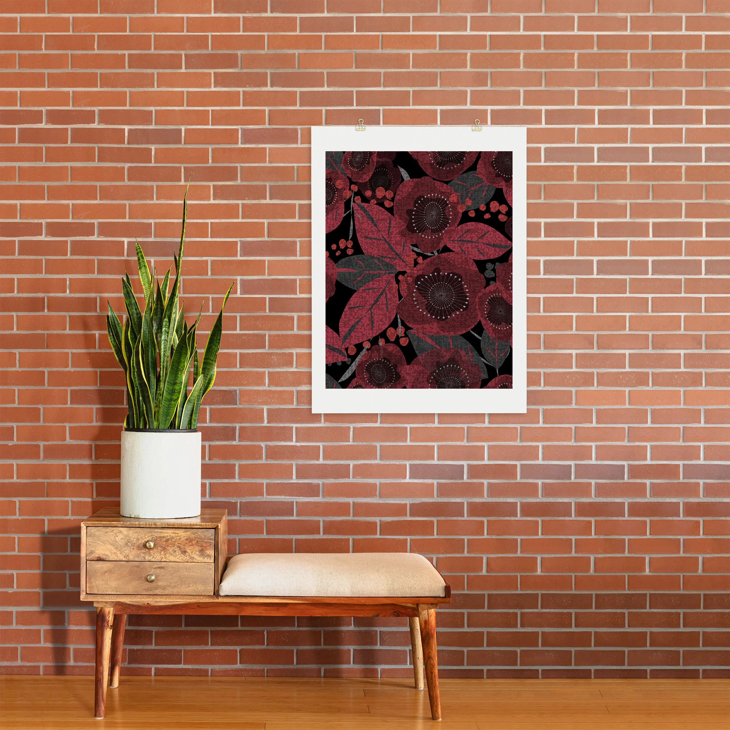 Mirimo Dark Red Romance Art Print - Image 23