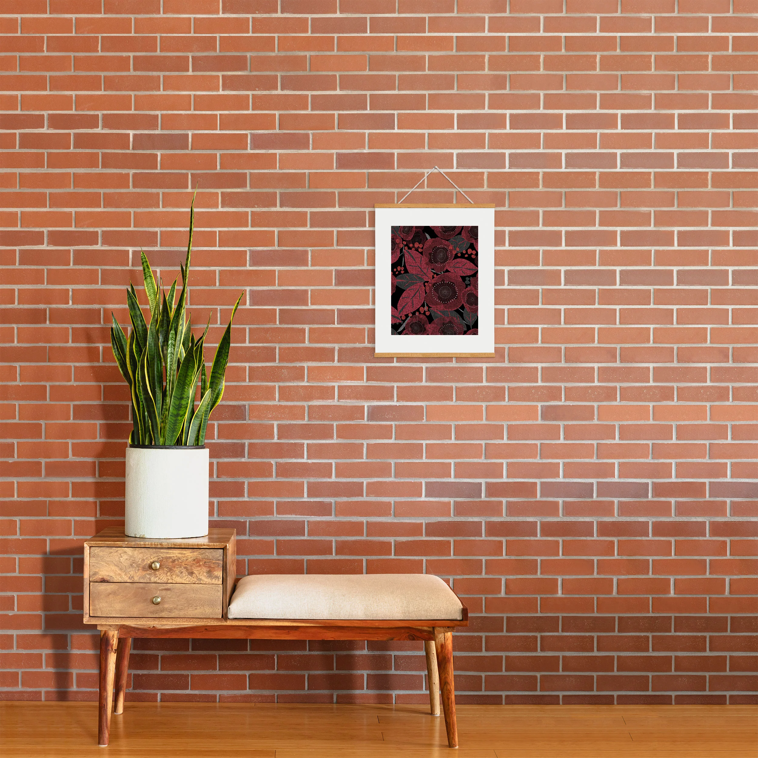 Mirimo Dark Red Romance Art Print - Image 35