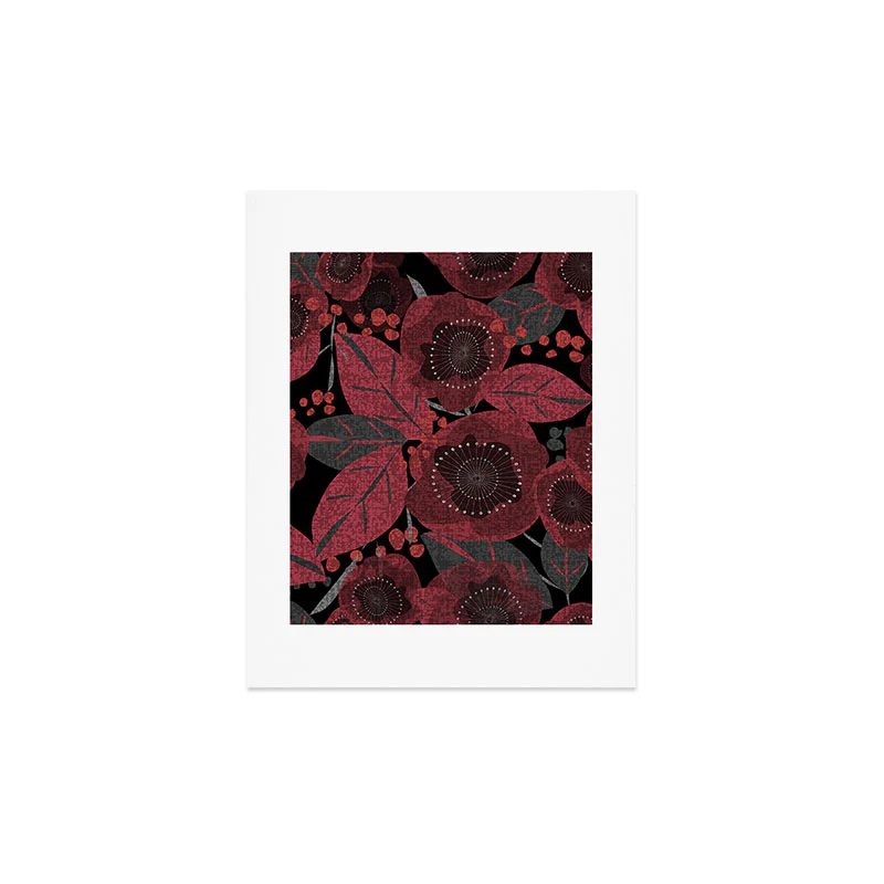Mirimo Dark Red Romance Art Print - Image 4
