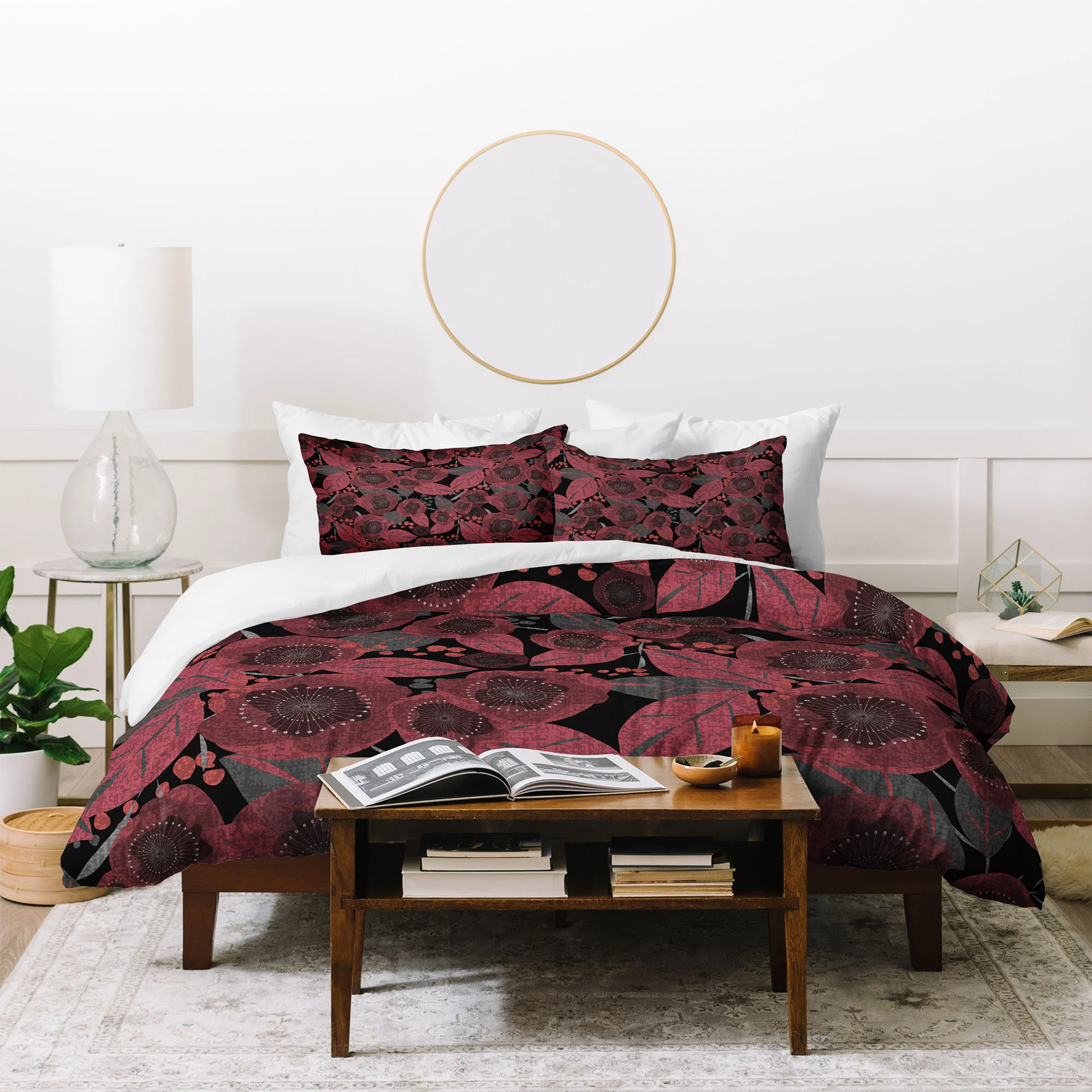 Mirimo Dark Red Romance Duvet Cover - Image 32