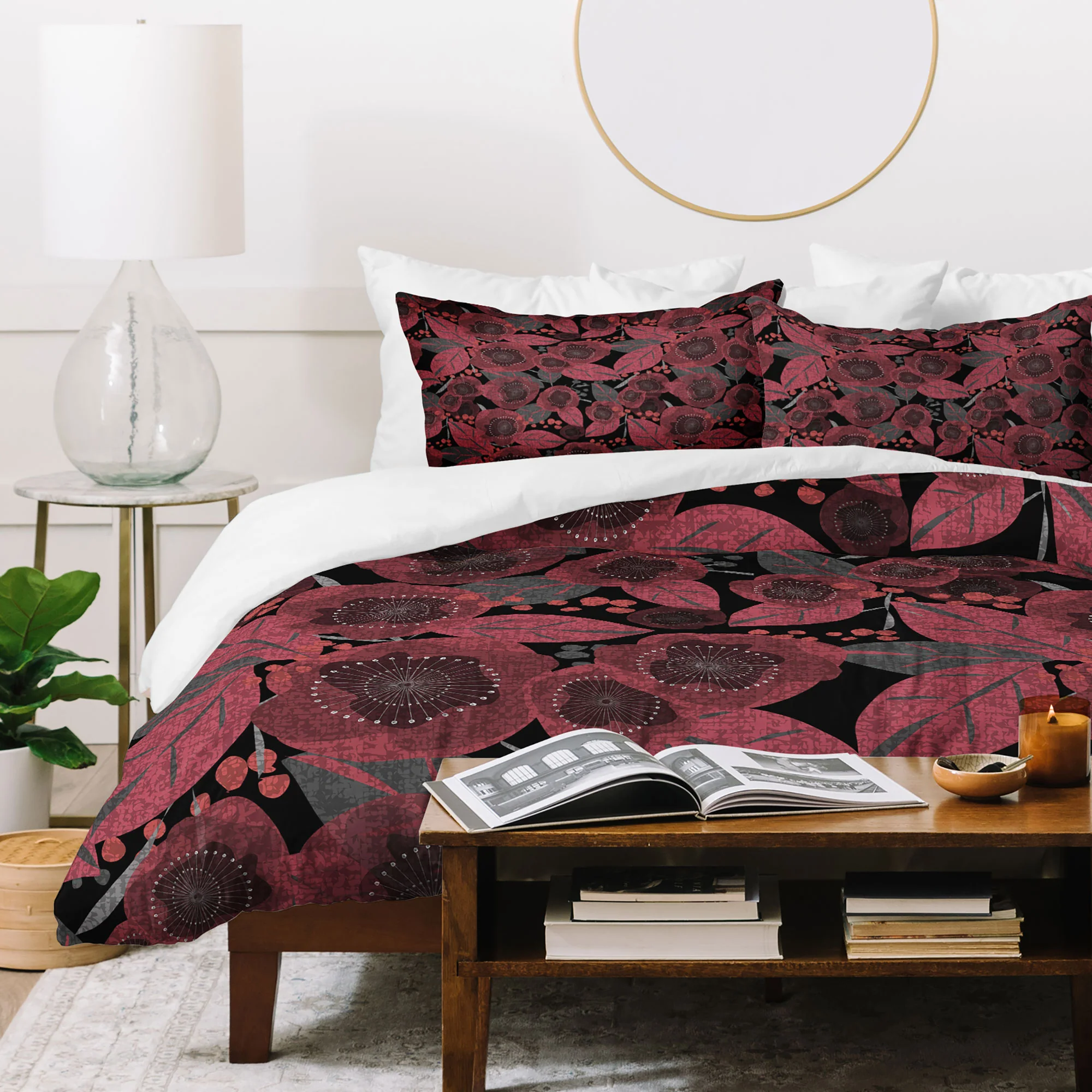 Mirimo Dark Red Romance Duvet Cover - Image 47