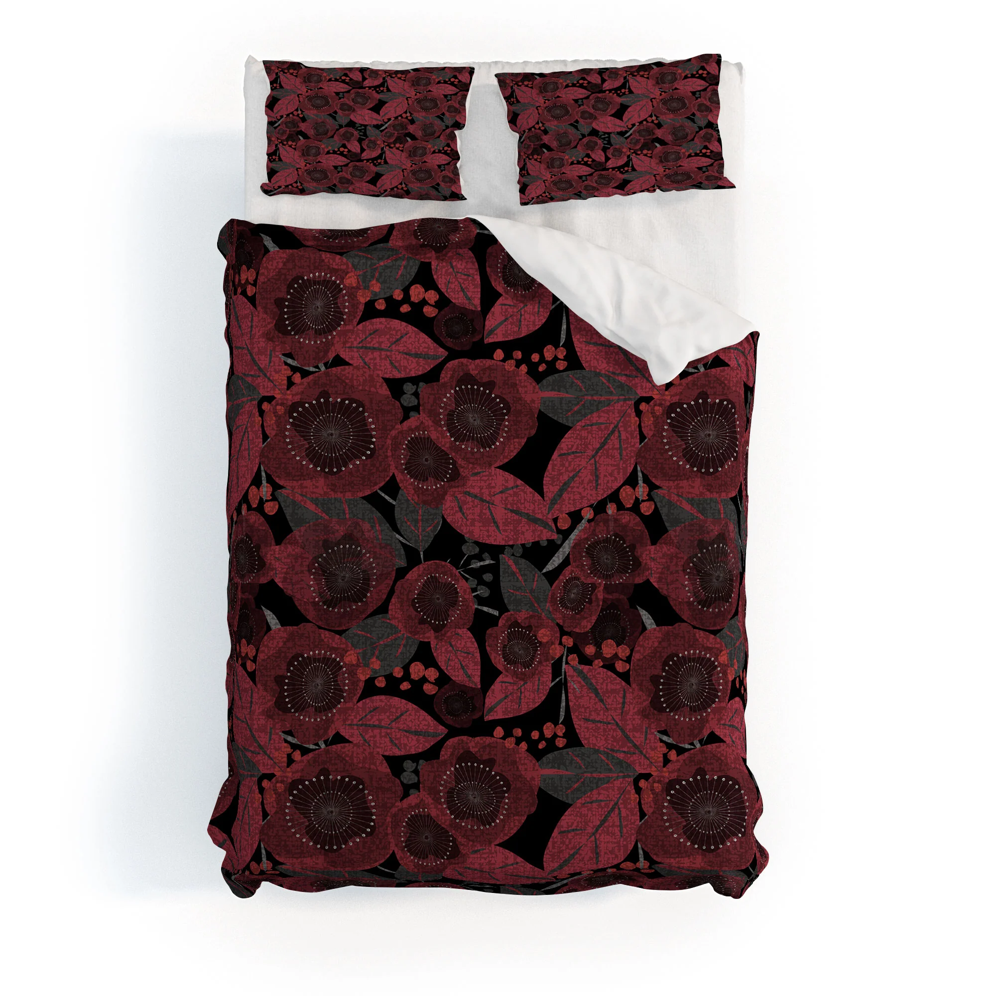 Mirimo Dark Red Romance Duvet Cover - Image 53