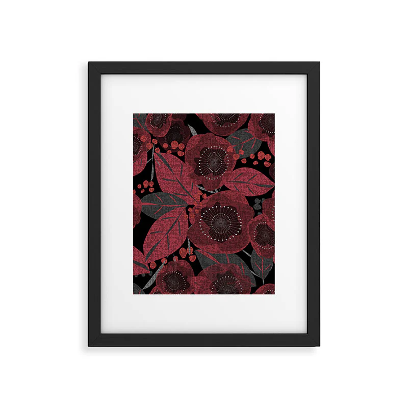 Mirimo Dark Red Romance Framed Art Print - Image 31