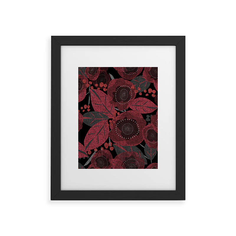 Mirimo Dark Red Romance Framed Art Print - Image 9