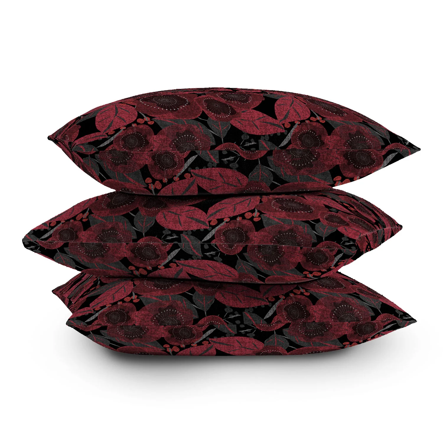 Mirimo Dark Red Romance Outdoor Throw Pillow - Image 16