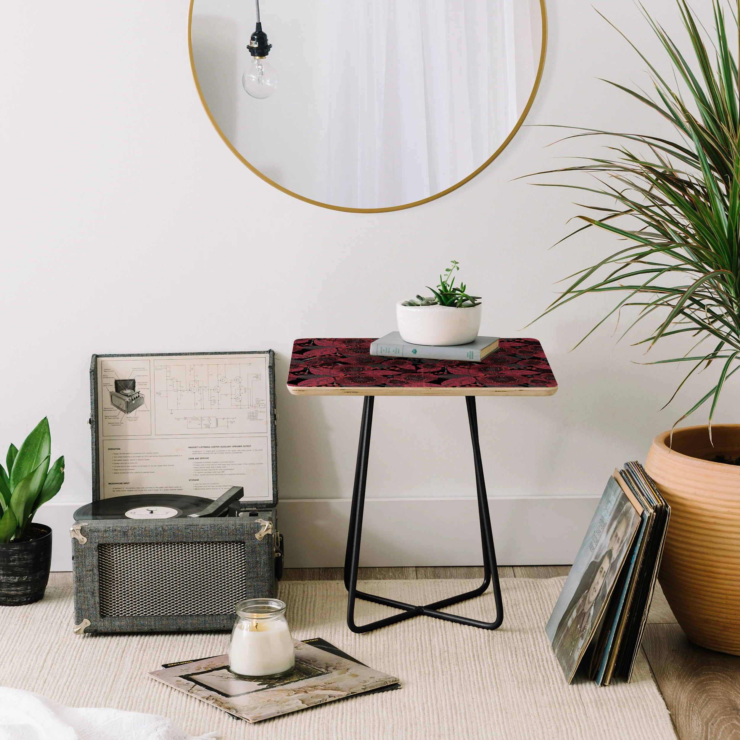 Mirimo Dark Red Romance Side Table - Image 8