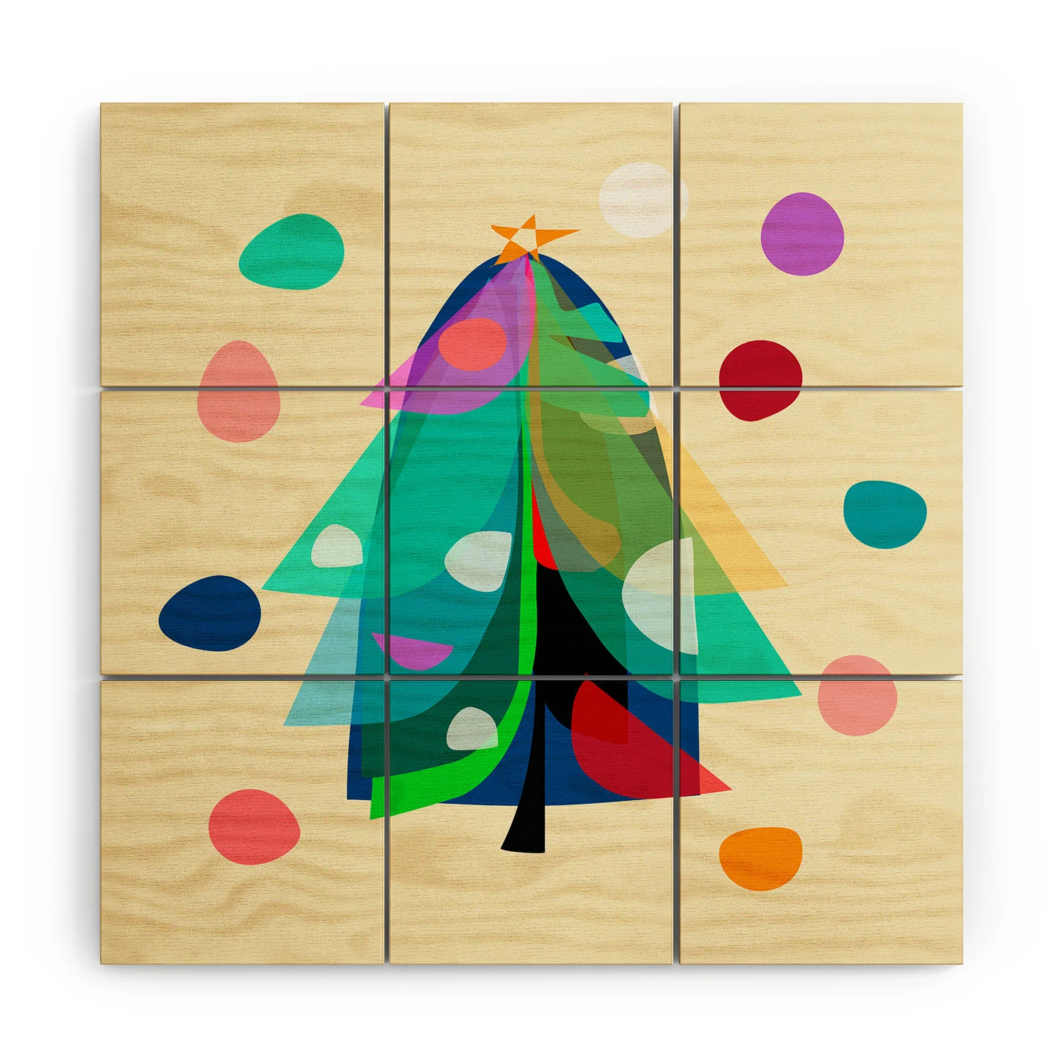 Mirimo Decorated Tree Wood Wall Mural - Image 3