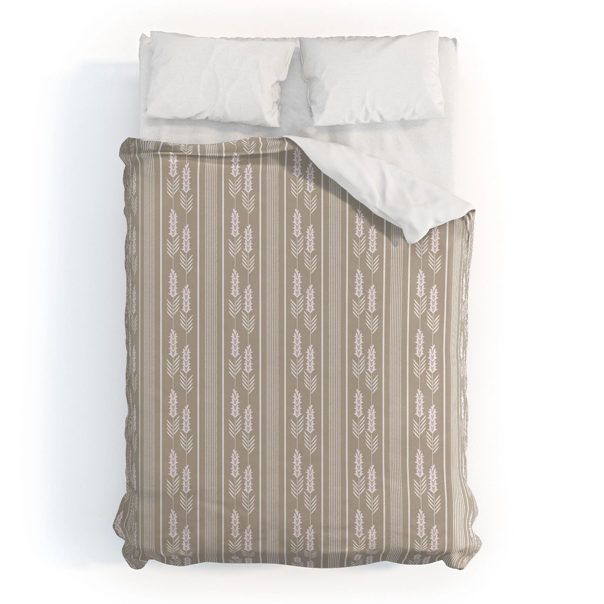 Mirimo Lavender Striped neutral Duvet Cover