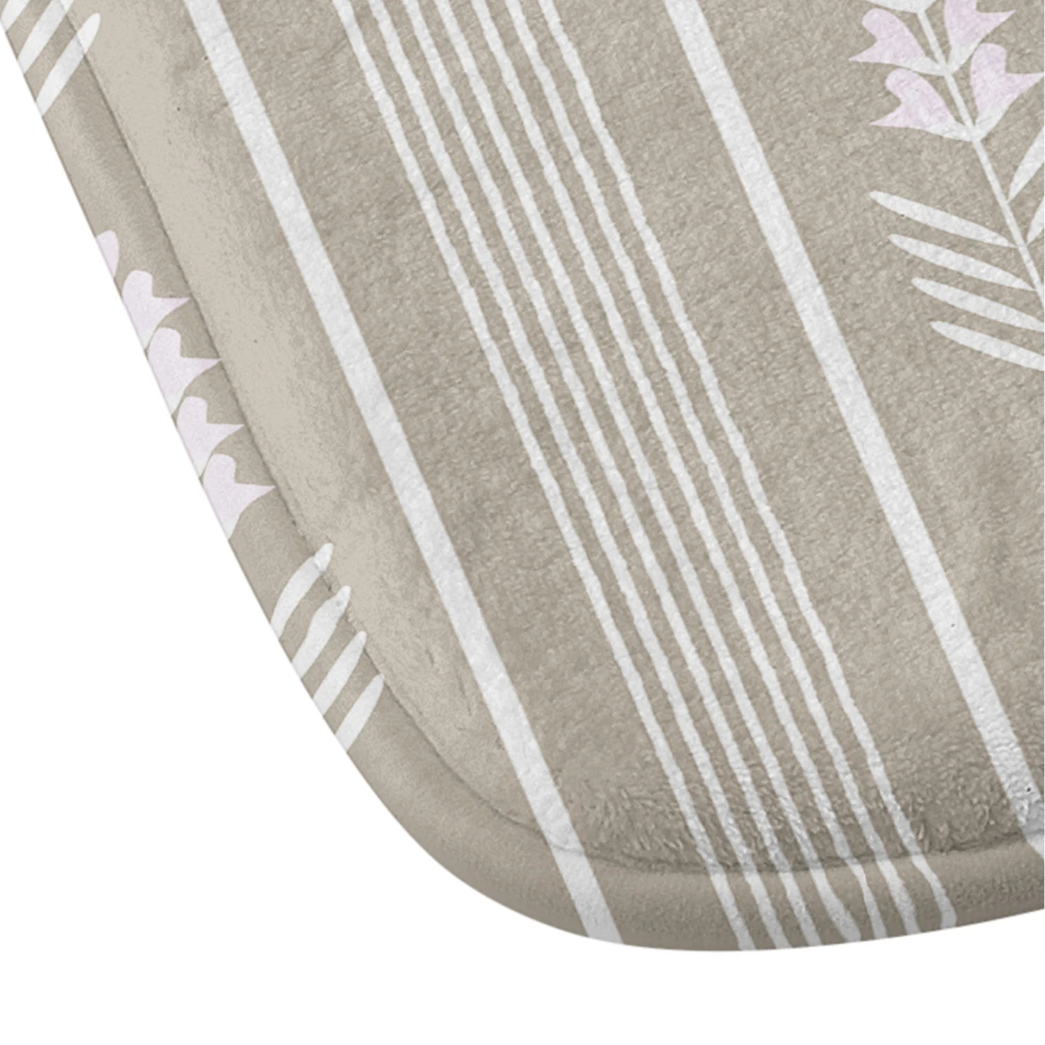 Mirimo Lavender Striped neutral Memory Foam Bath Mat - Image 3