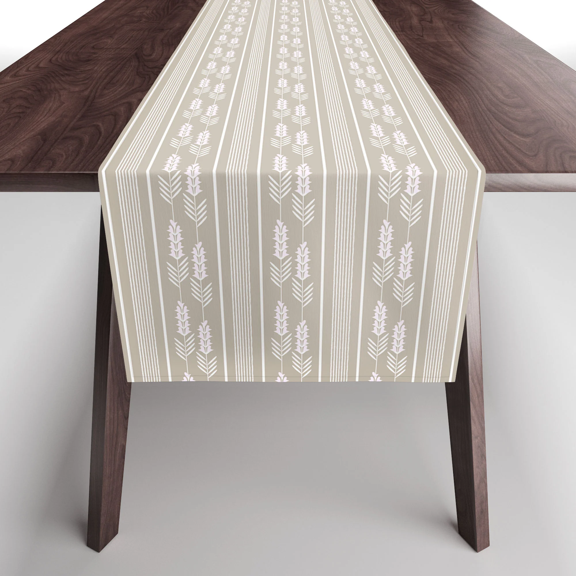 Mirimo Lavender Striped neutral Table Runner - Image 3