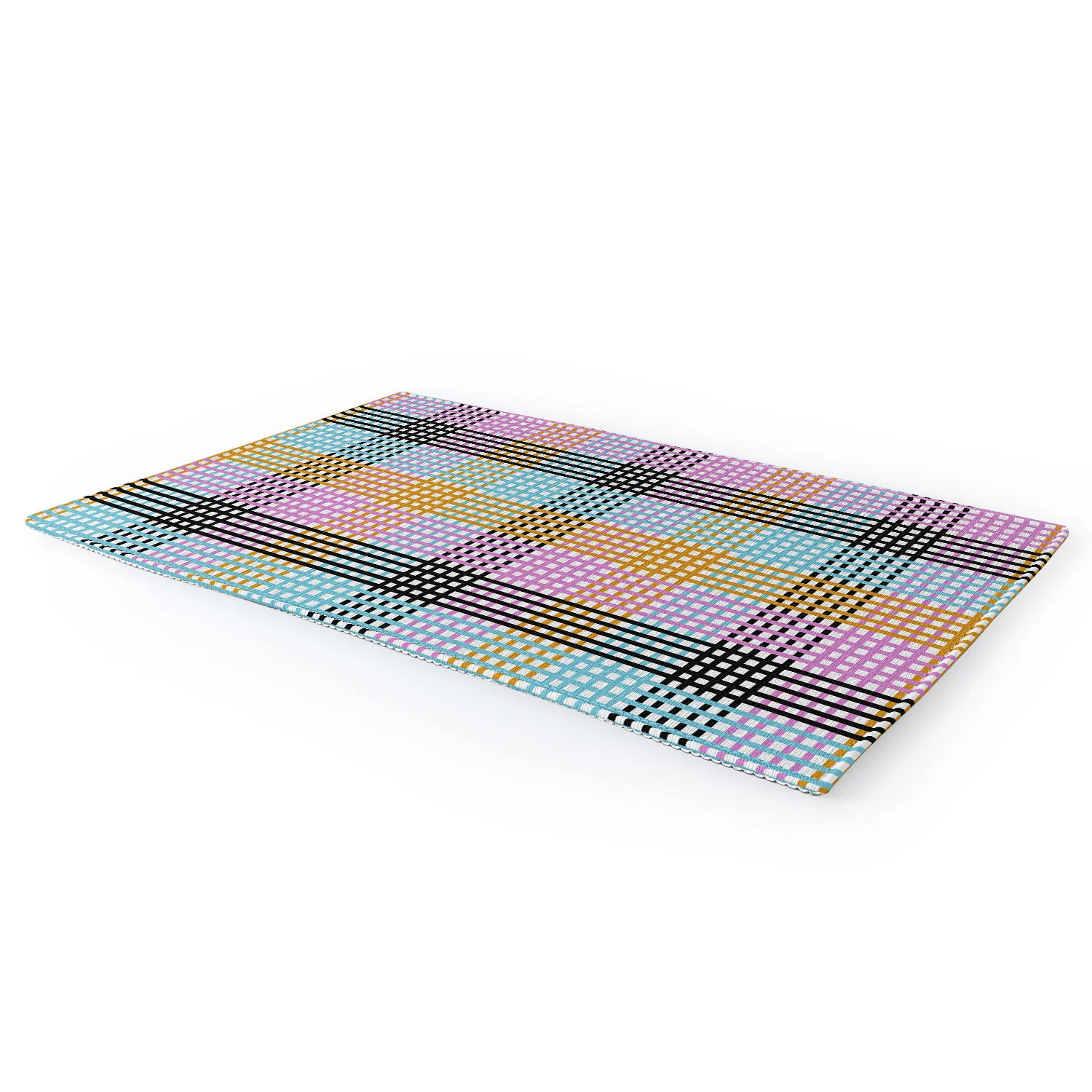 Mirimo Multicolor Gingham Grid Area Rug - Image 4