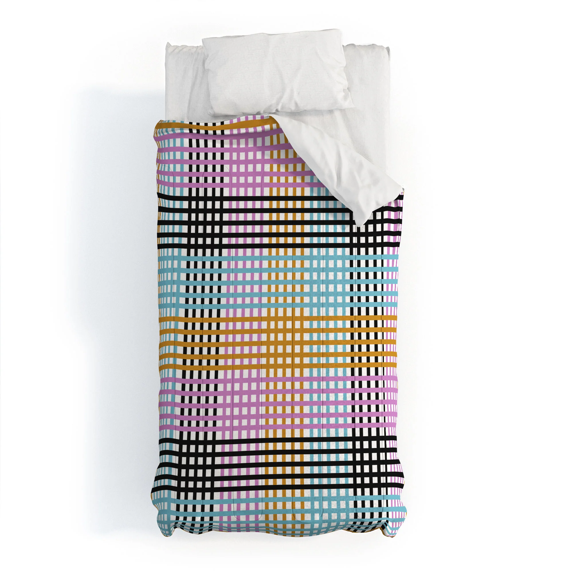 Mirimo Multicolor Gingham Grid Comforter - Image 7