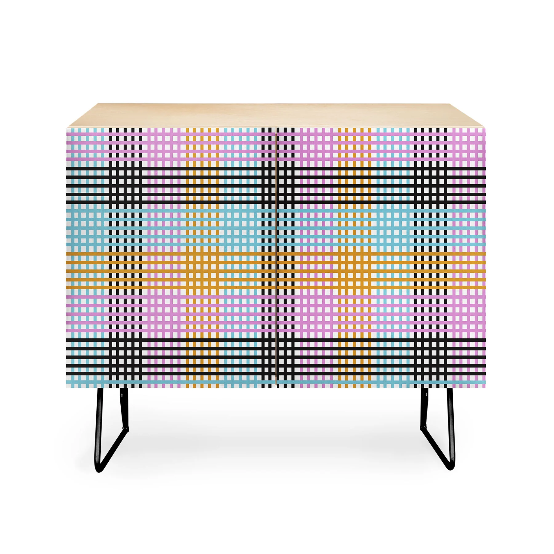 Mirimo Multicolor Gingham Grid Credenza - Image 10