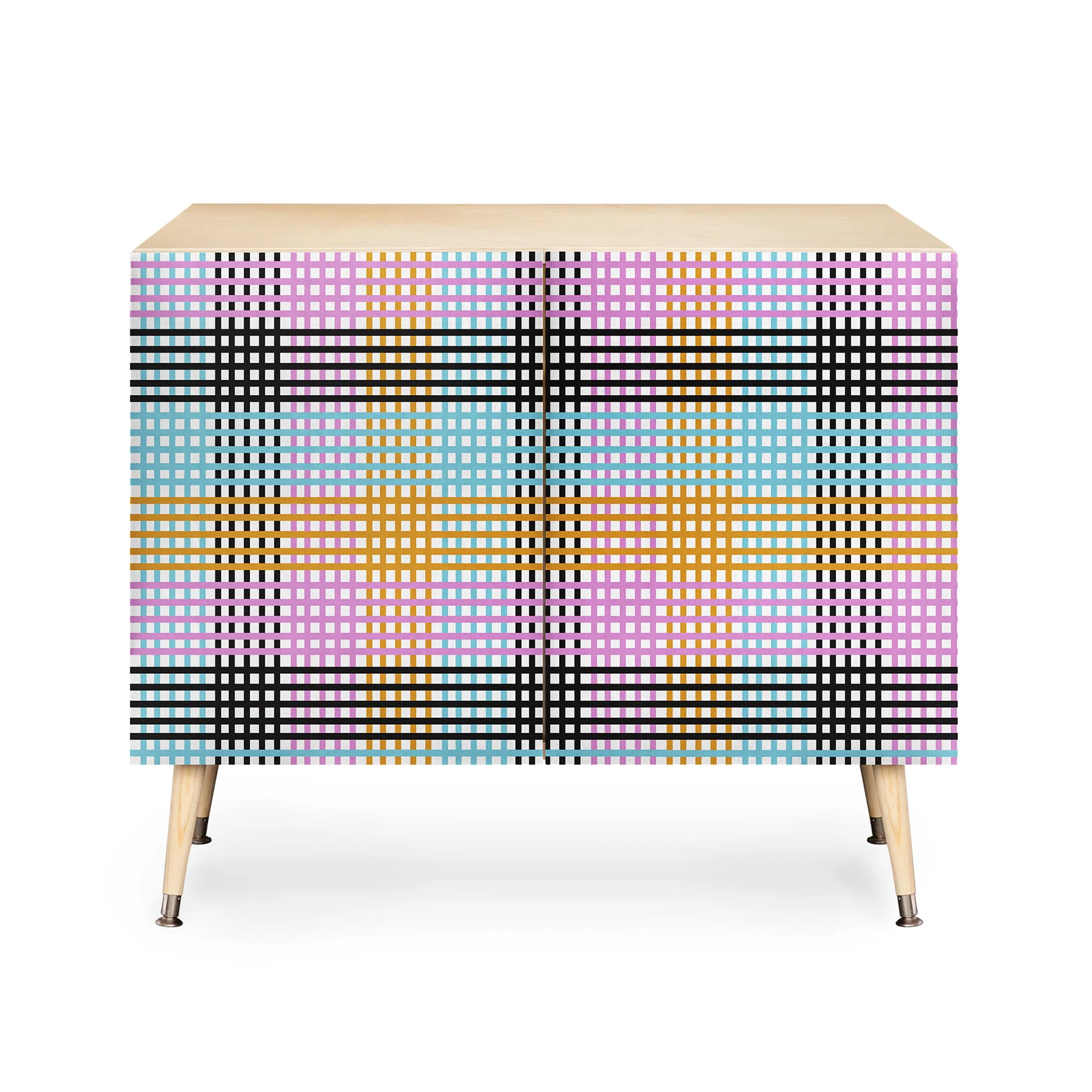 Mirimo Multicolor Gingham Grid Credenza - Image 16
