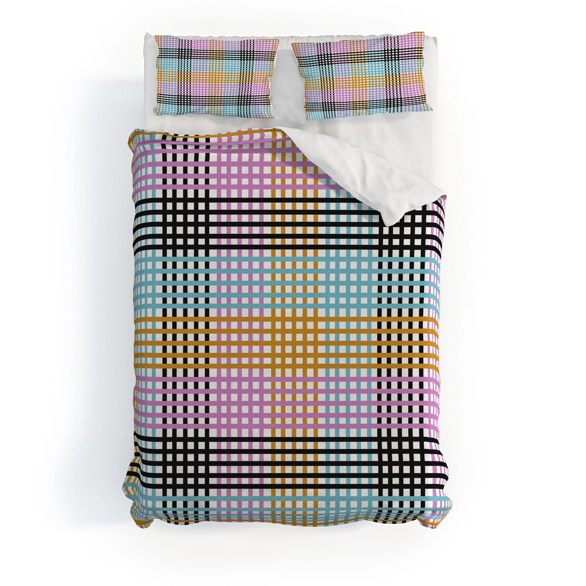 Mirimo Multicolor Gingham Grid Duvet Cover - Image 33