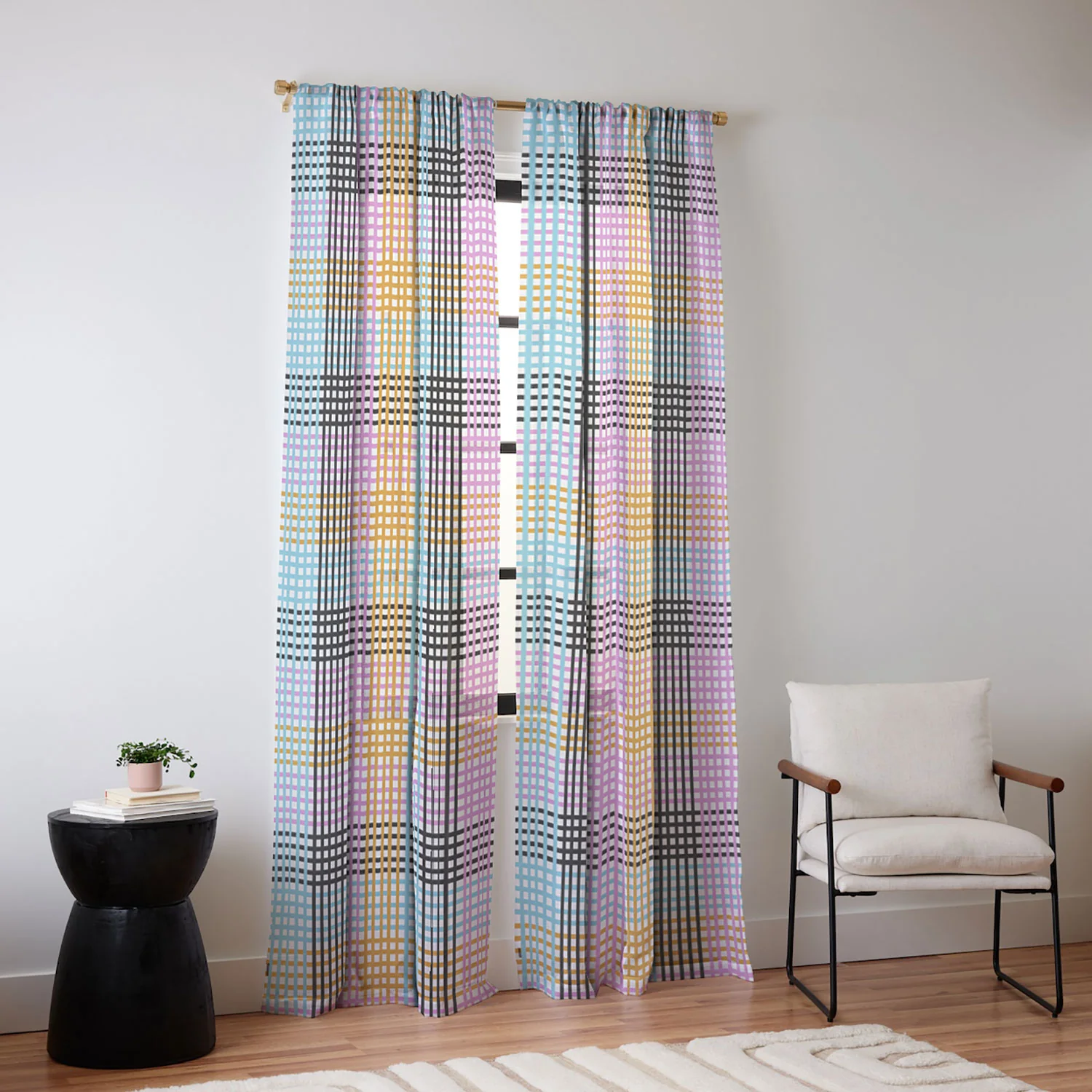 Mirimo Multicolor Gingham Grid Sheer Non Repeat - Image 2