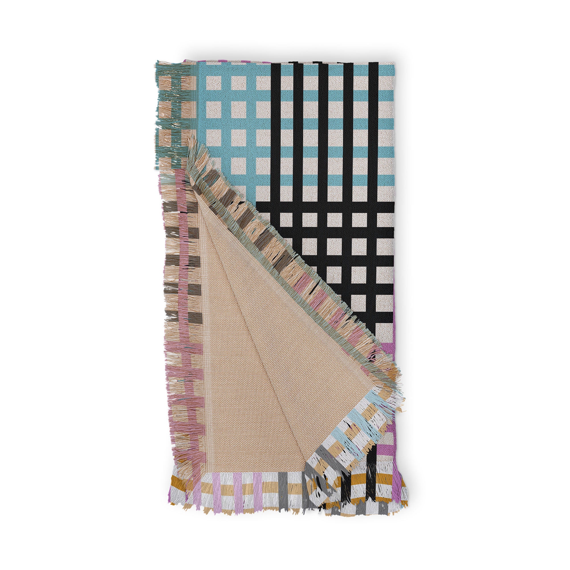 Mirimo Multicolor Gingham Grid Throw Blanket - Image 4