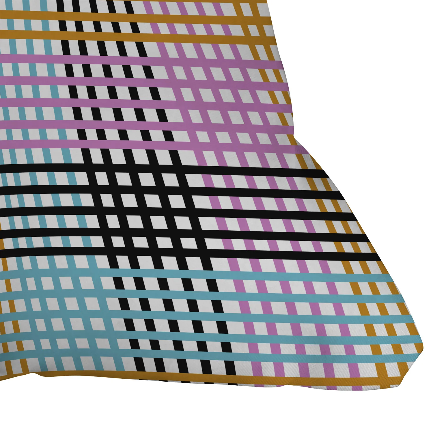 Mirimo Multicolor Gingham Grid Throw Pillow - Image 3