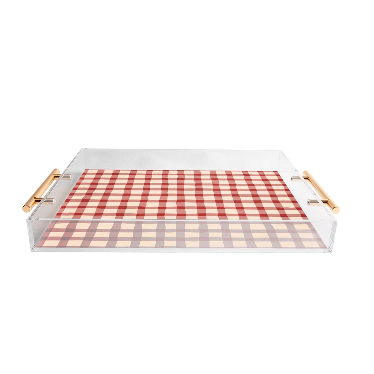 Mirimo Organic Gingham Red Acrylic Tray - Image 4