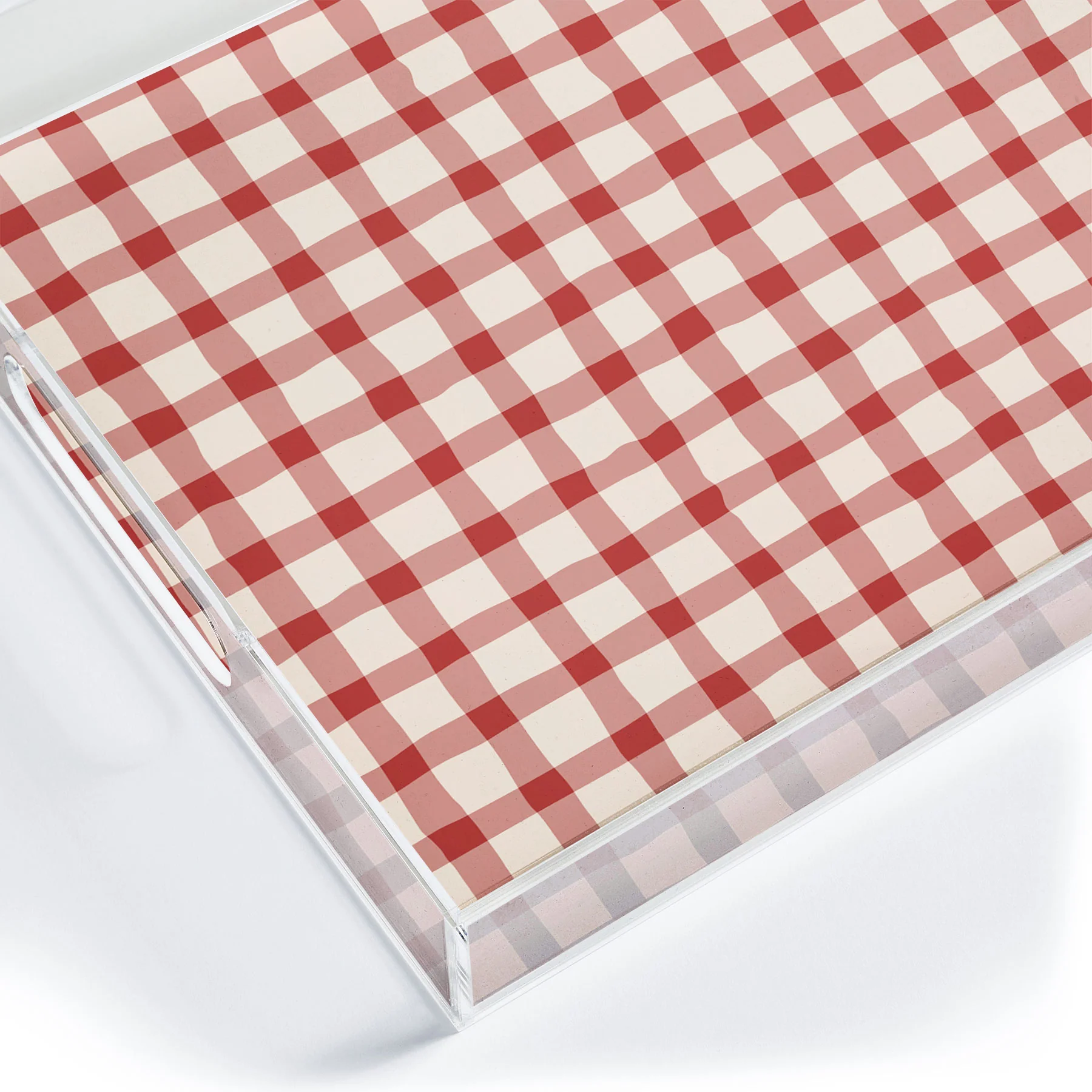 Mirimo Organic Gingham Red Acrylic Tray - Image 8