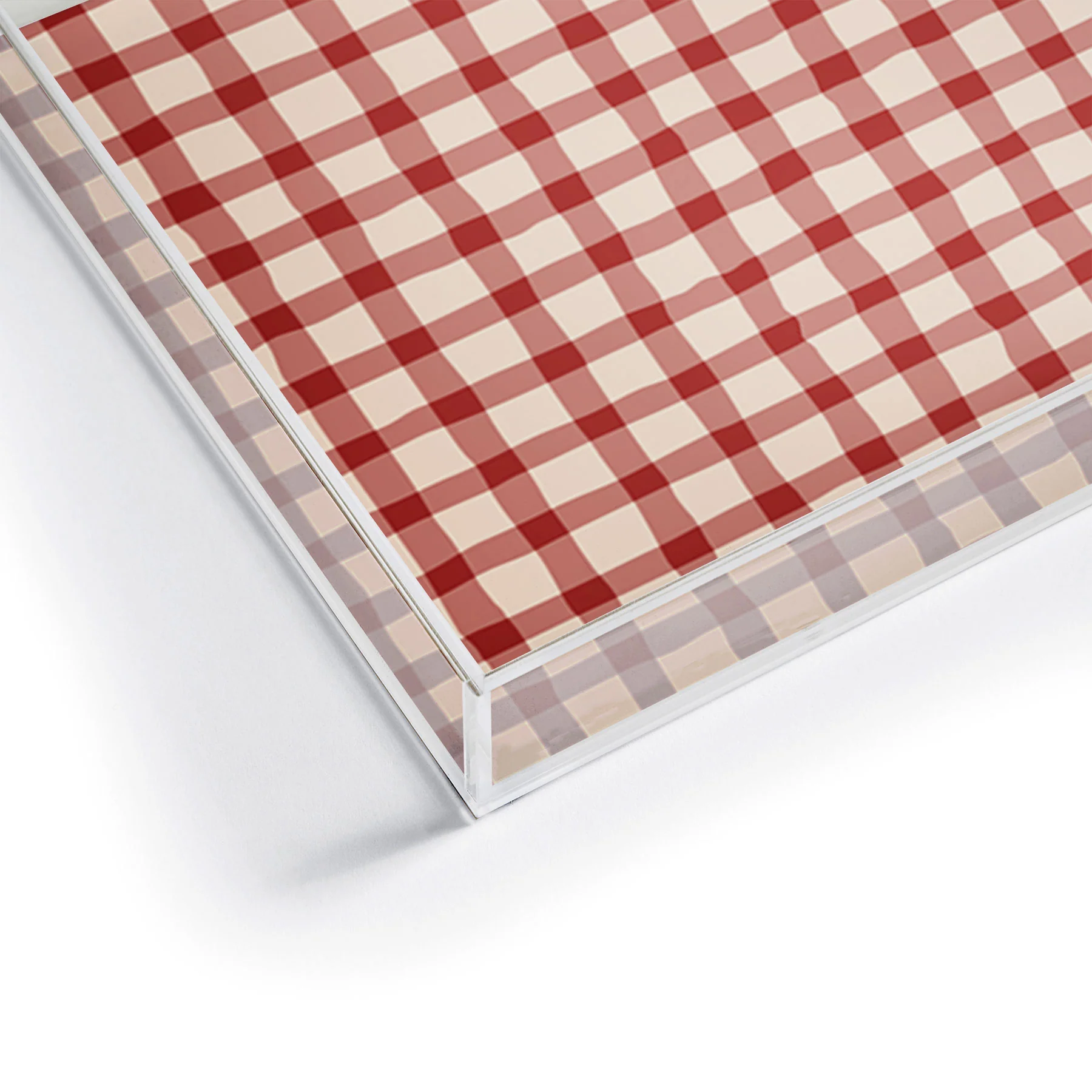 Mirimo Organic Gingham Red Acrylic Tray - Image 9
