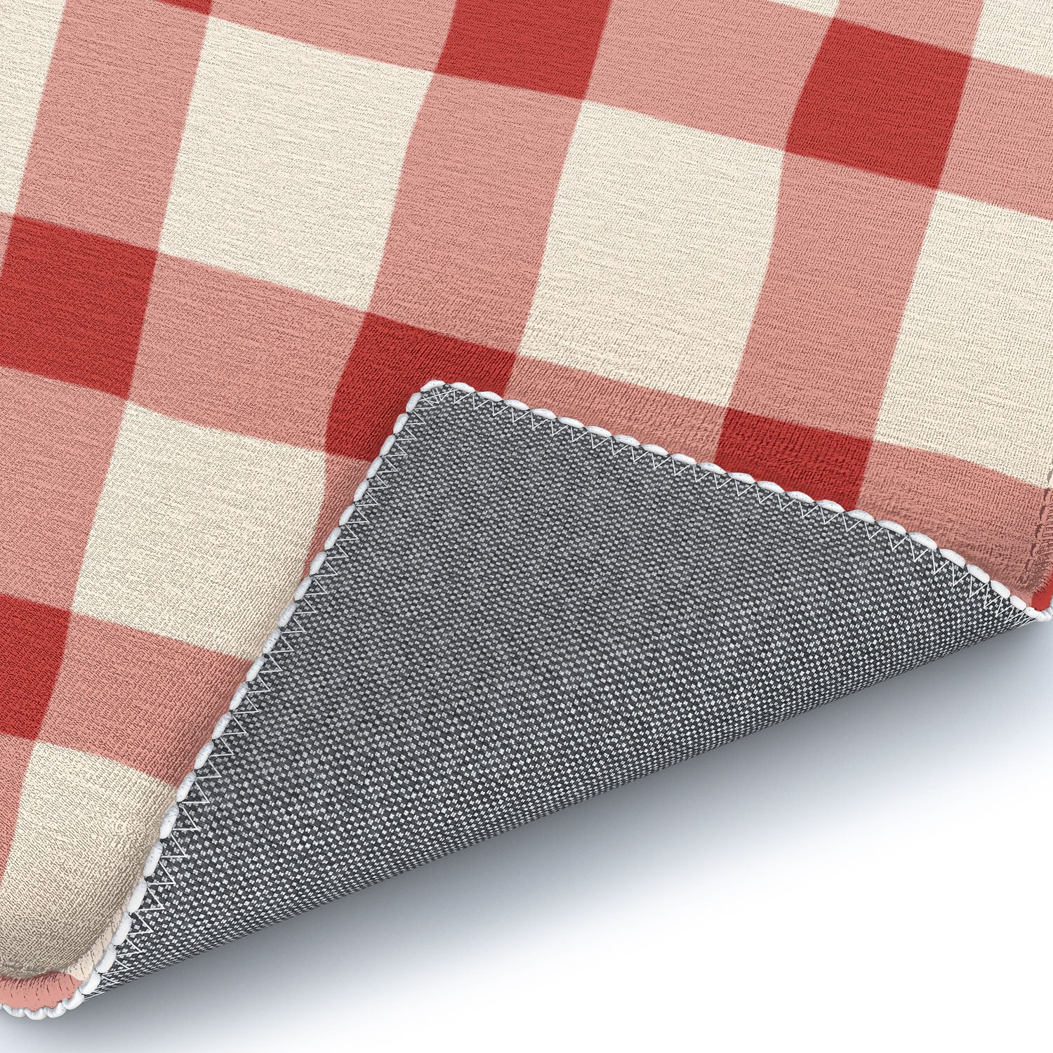 Mirimo Organic Gingham Red Area Rug - Image 10