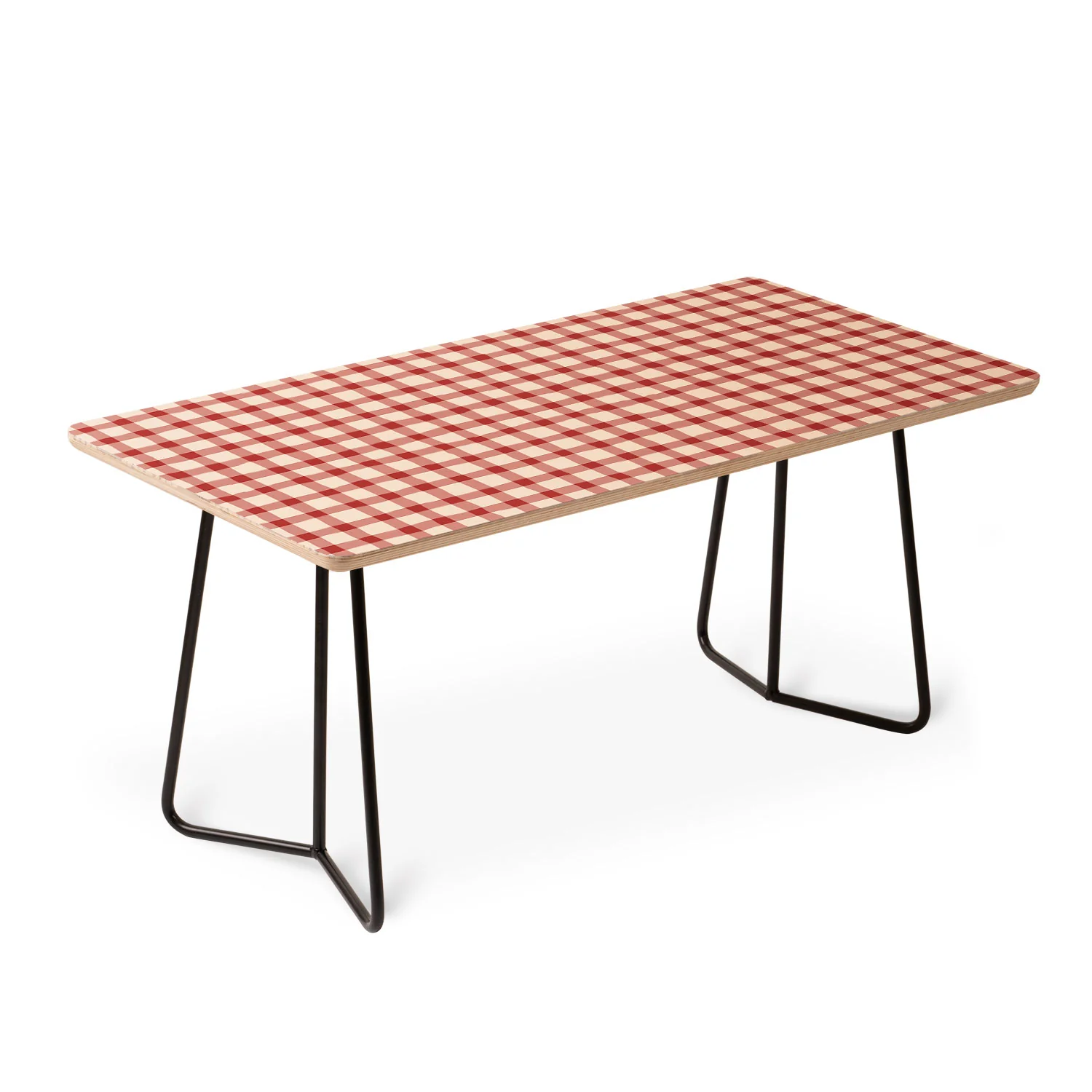 Mirimo Organic Gingham Red Coffee Table - Image 4