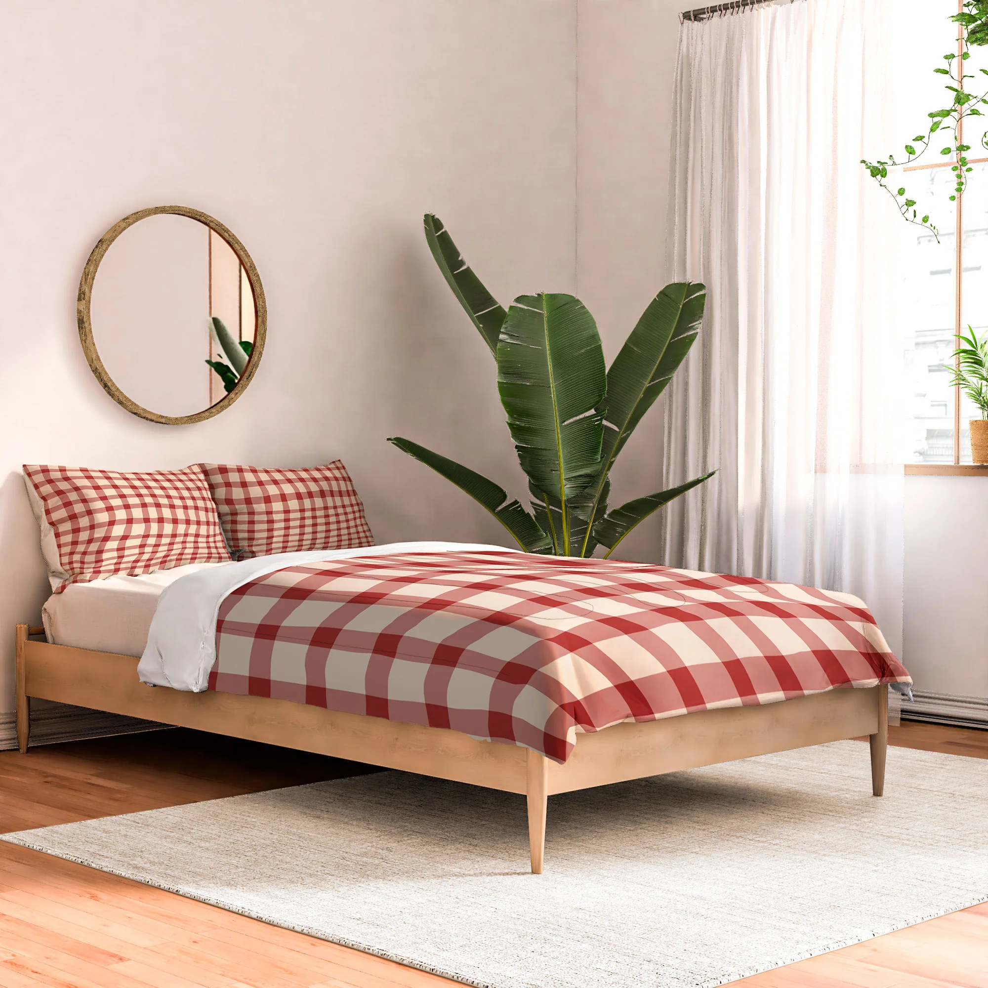 Mirimo Organic Gingham Red Comforter - Image 11