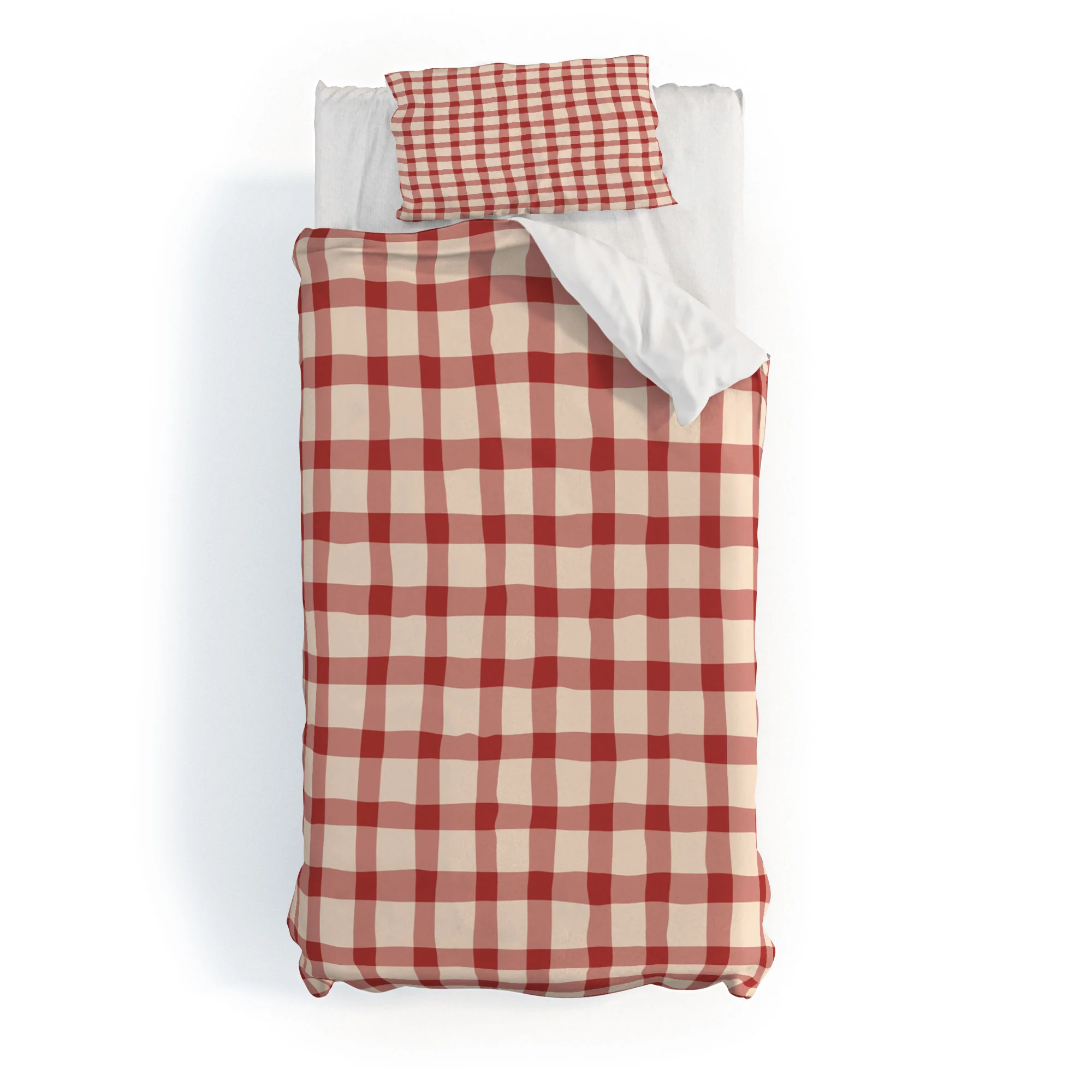 Mirimo Organic Gingham Red Duvet Cover - Image 45