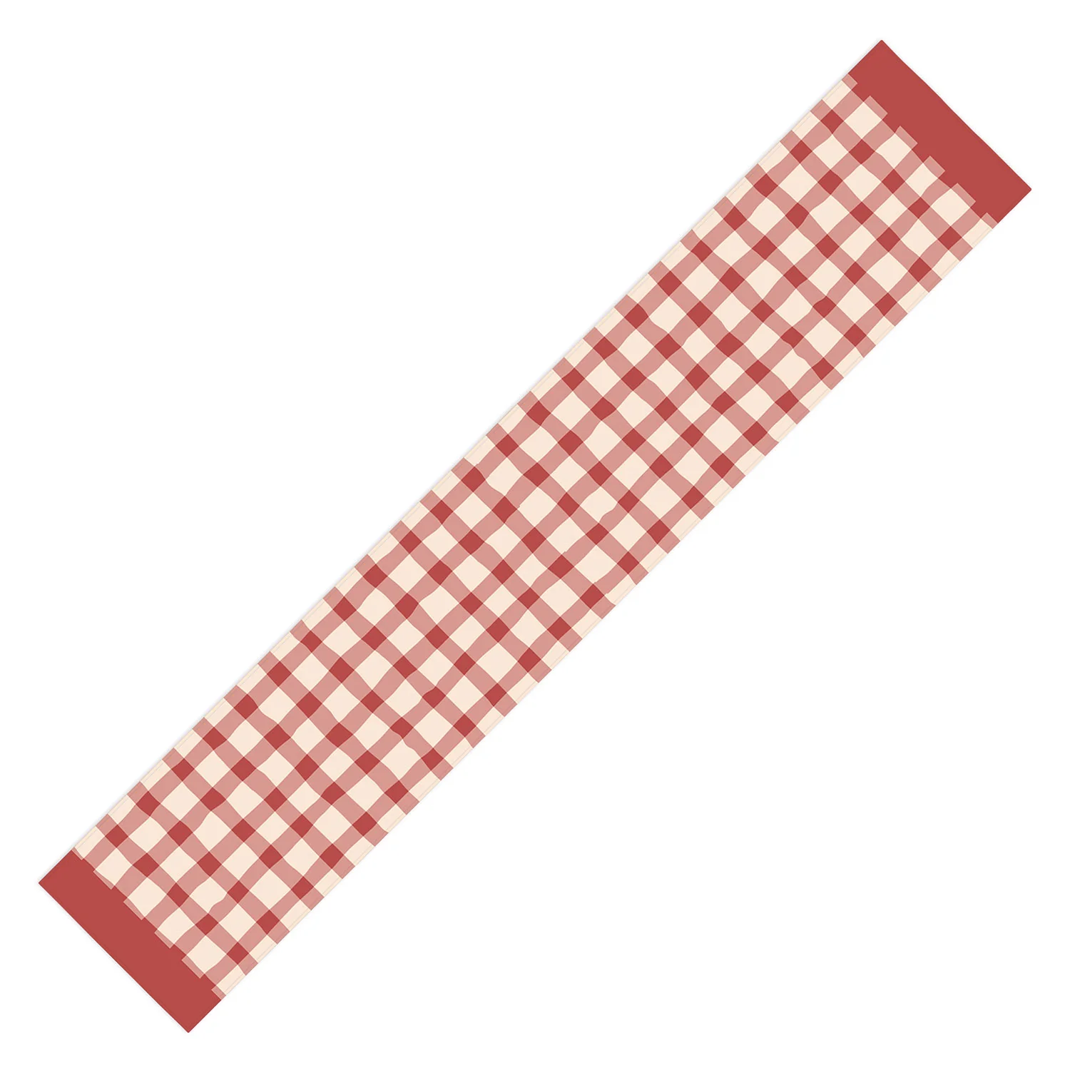 Mirimo Organic Gingham Red Table Runner
