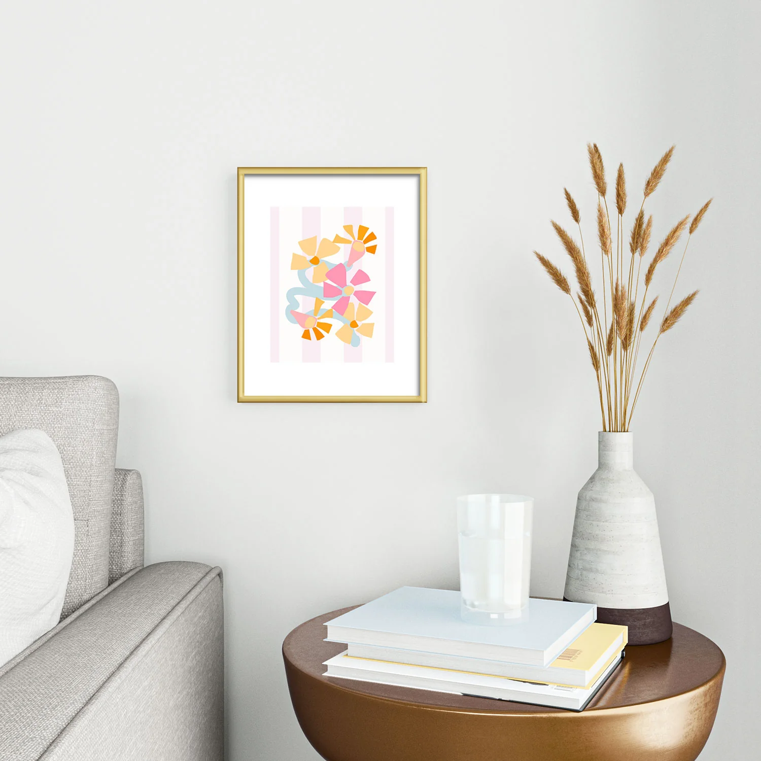 Mirimo Pastel Bunch Metal Framed Art Print - Image 2