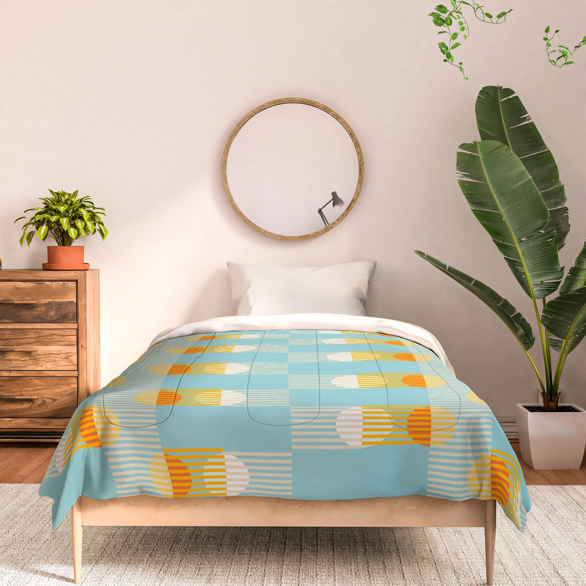 Mirimo Sun and Moon Grid Comforter - Image 9
