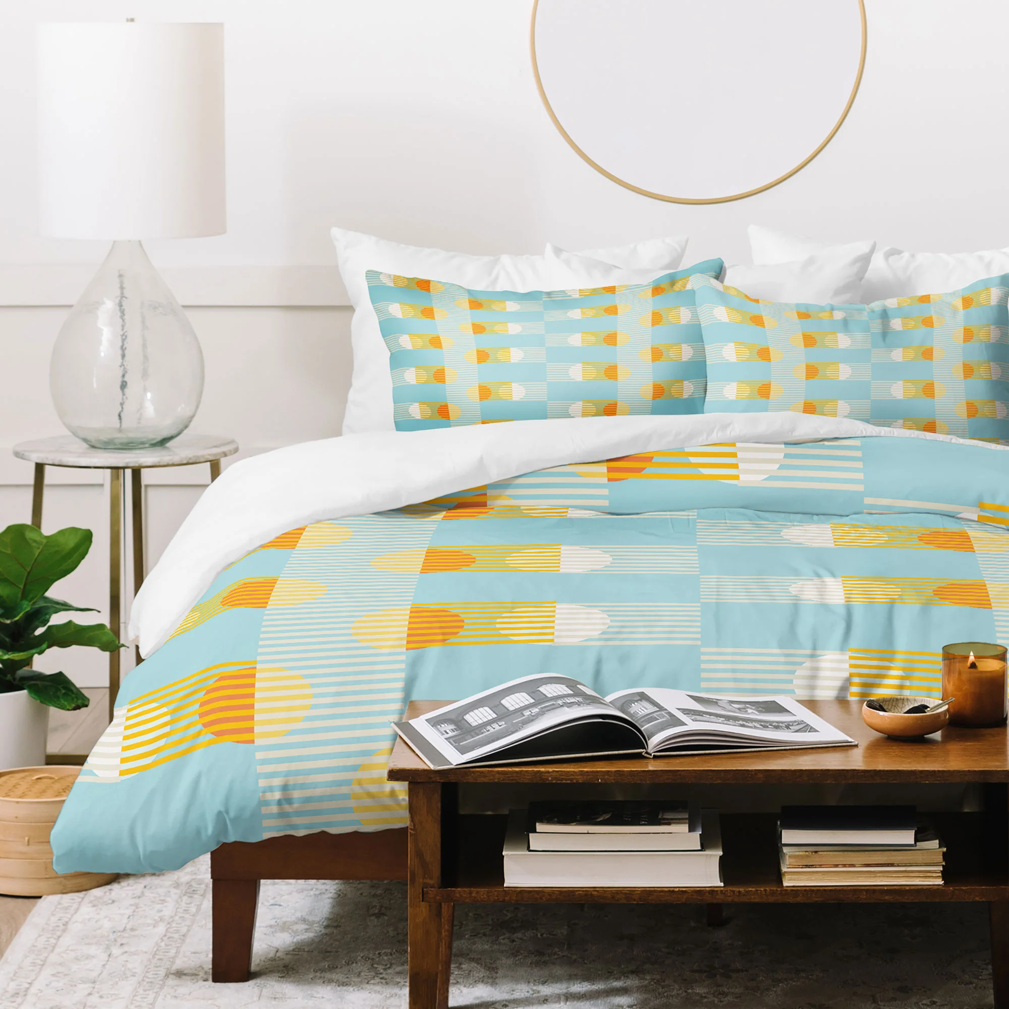 Mirimo Sun and Moon Grid Duvet Cover - Image 35
