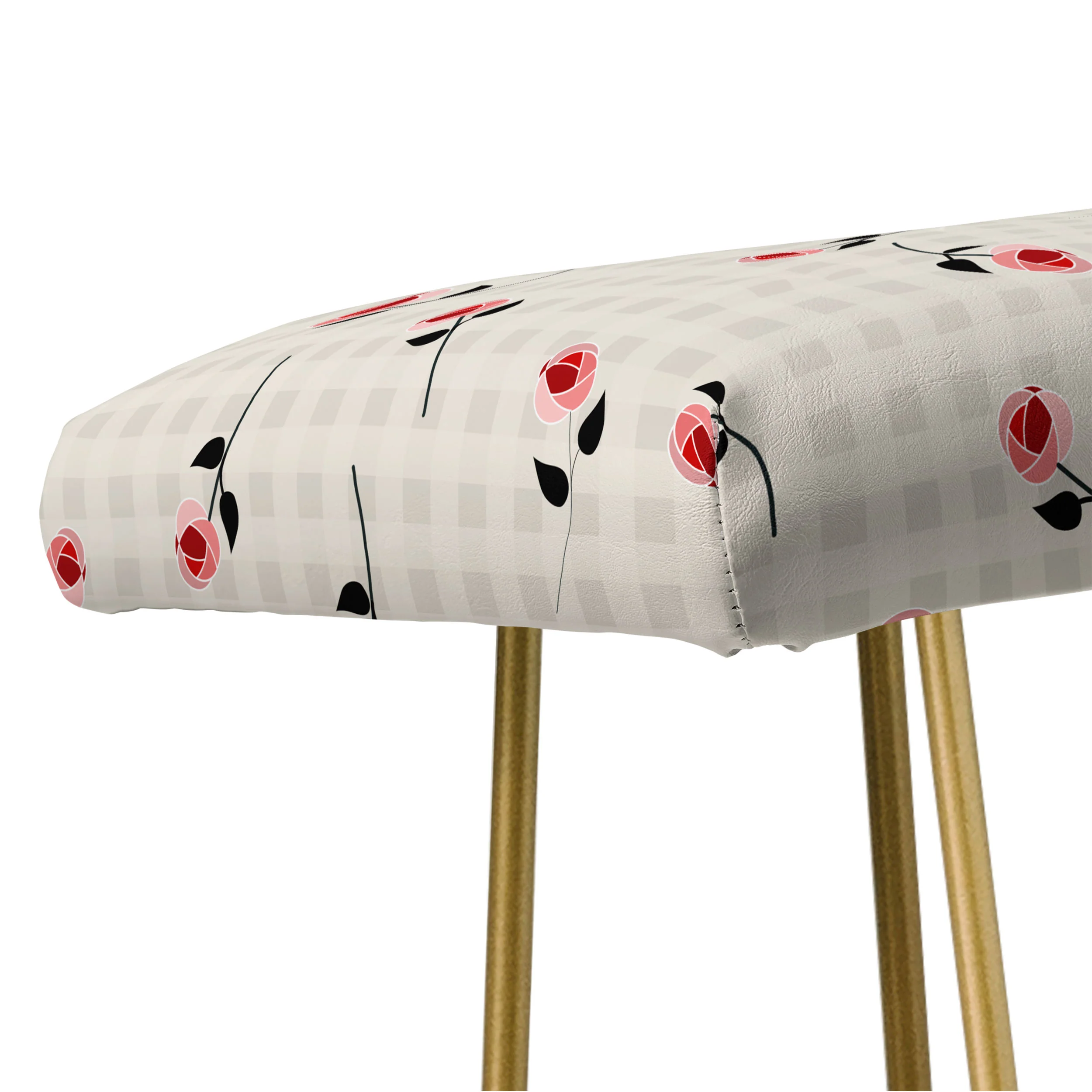 Mirimo Tiny roses on gingham Bench - Image 5