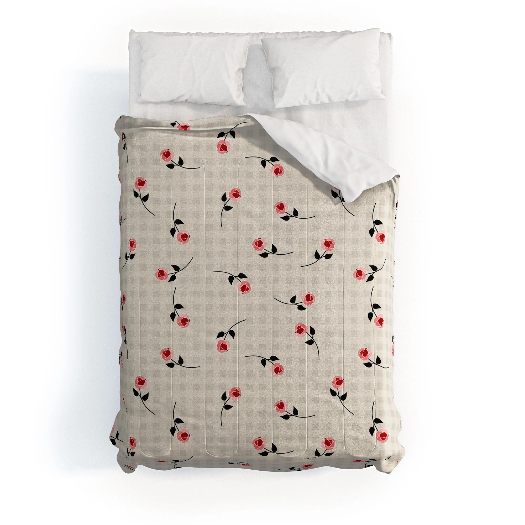 Mirimo Tiny roses on gingham Comforter - Image 10