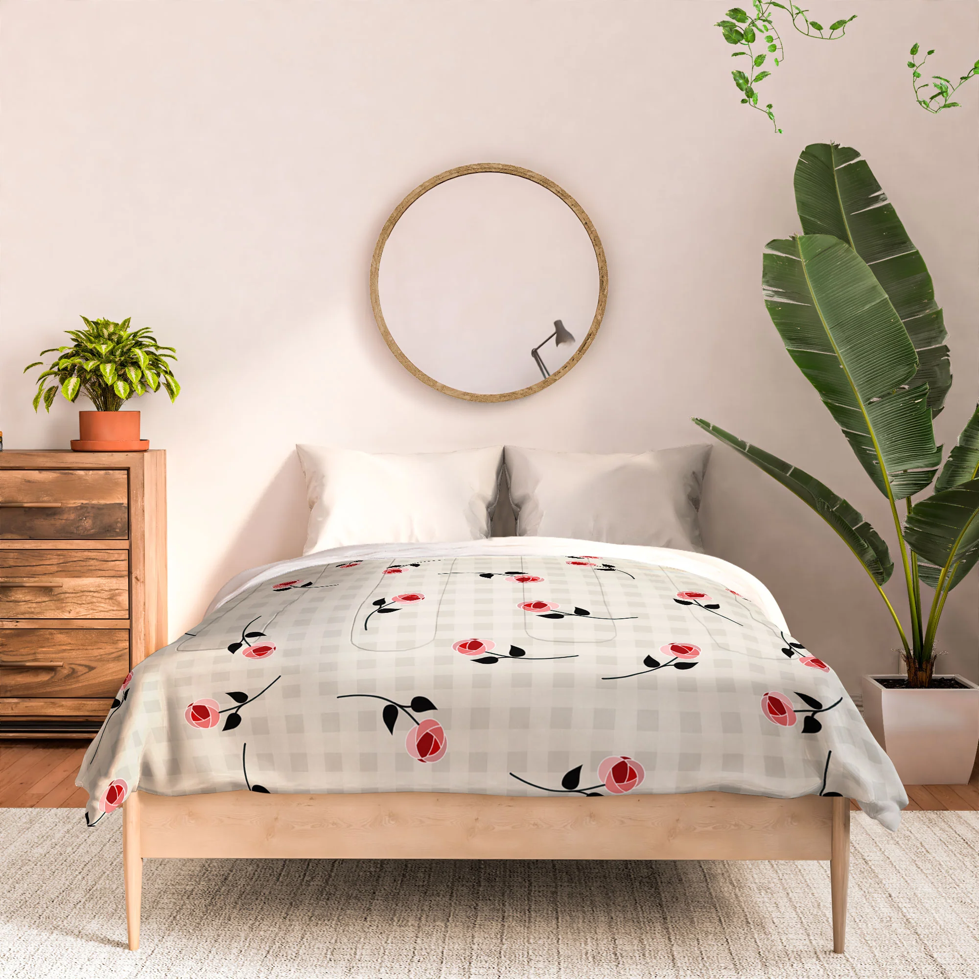 Mirimo Tiny roses on gingham Comforter - Image 12