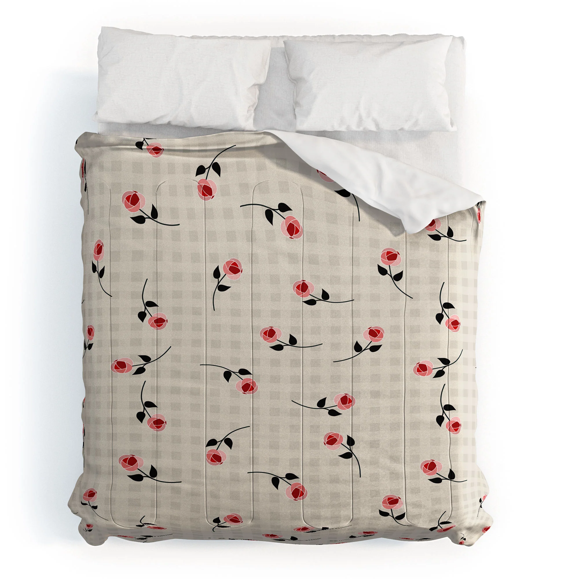 Mirimo Tiny roses on gingham Comforter - Image 13