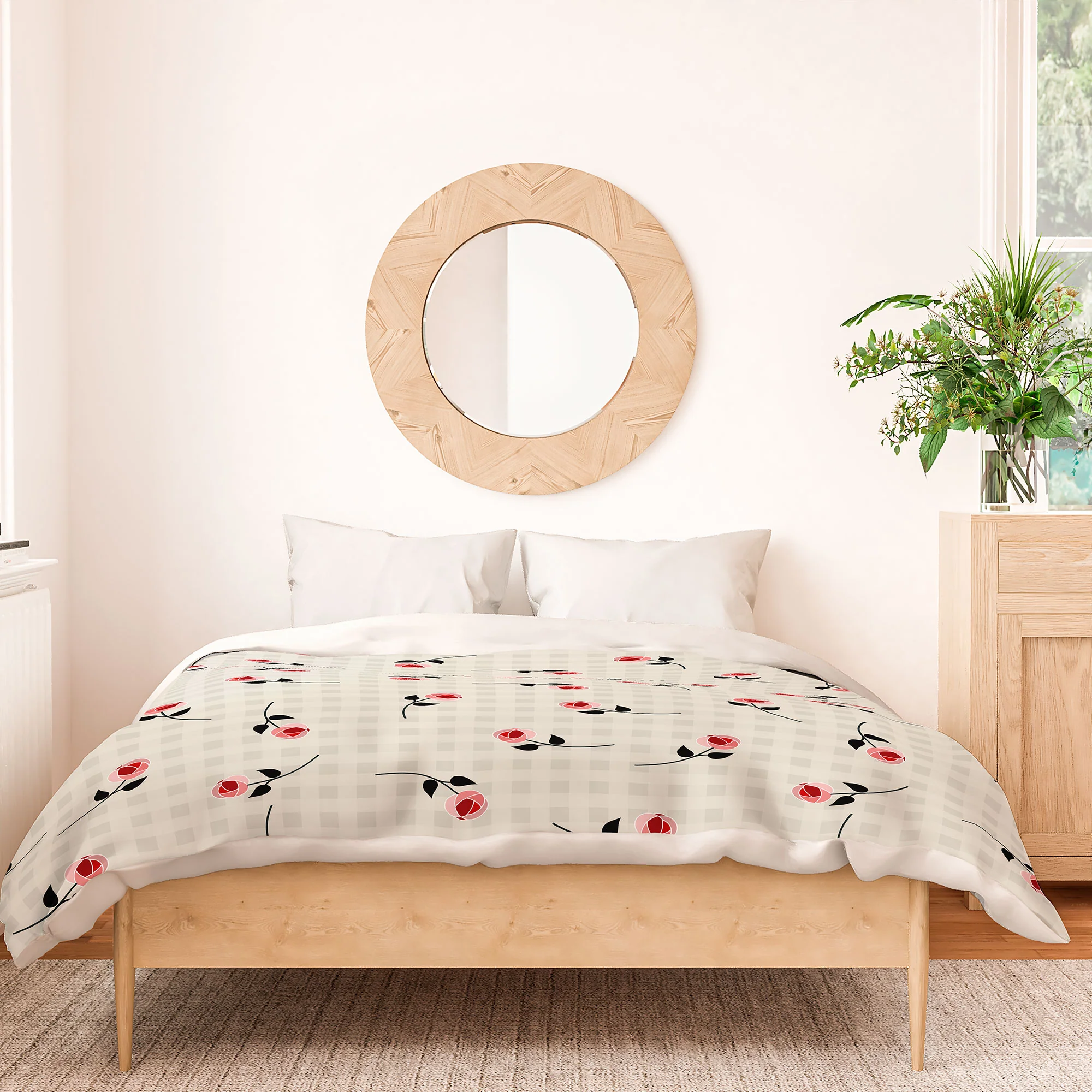 Mirimo Tiny roses on gingham Duvet Cover - Image 14