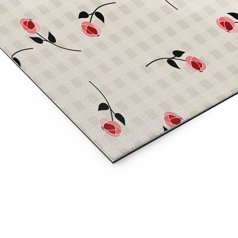 Mirimo Tiny roses on gingham Welcome Mat - Image 5