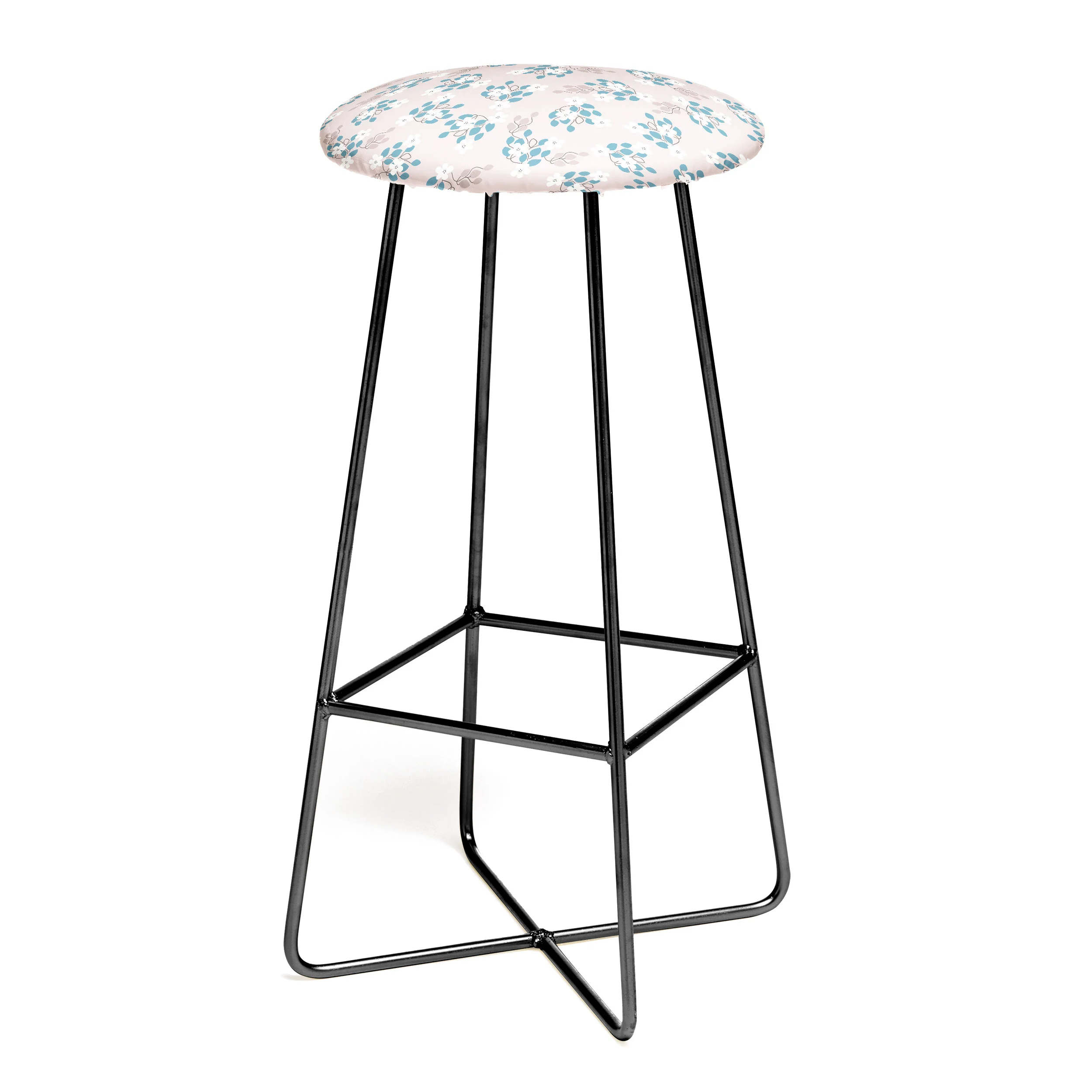Mirimo Tiny White Flowers Bar Stool - Image 2