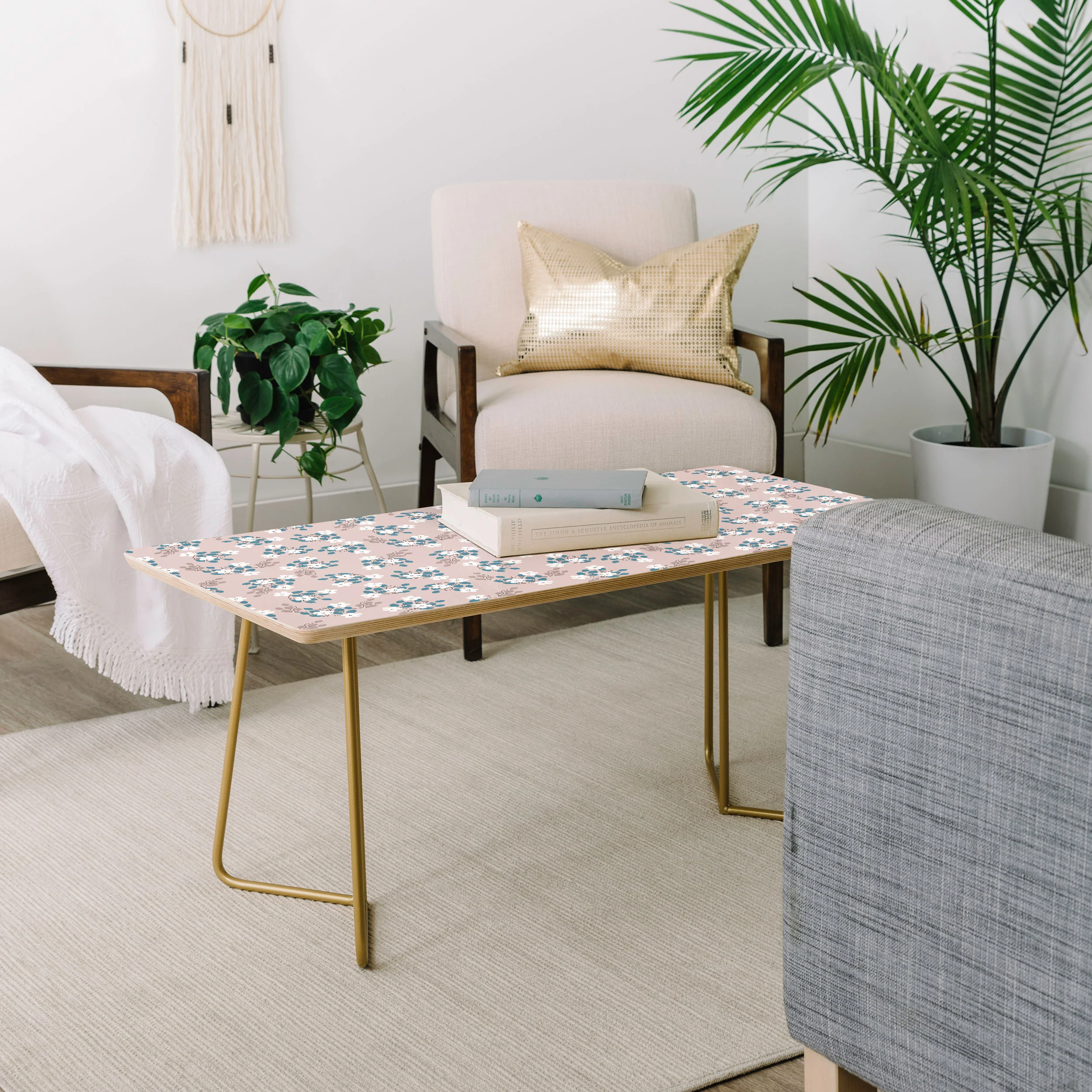 Mirimo Tiny White Flowers Coffee Table - Image 7