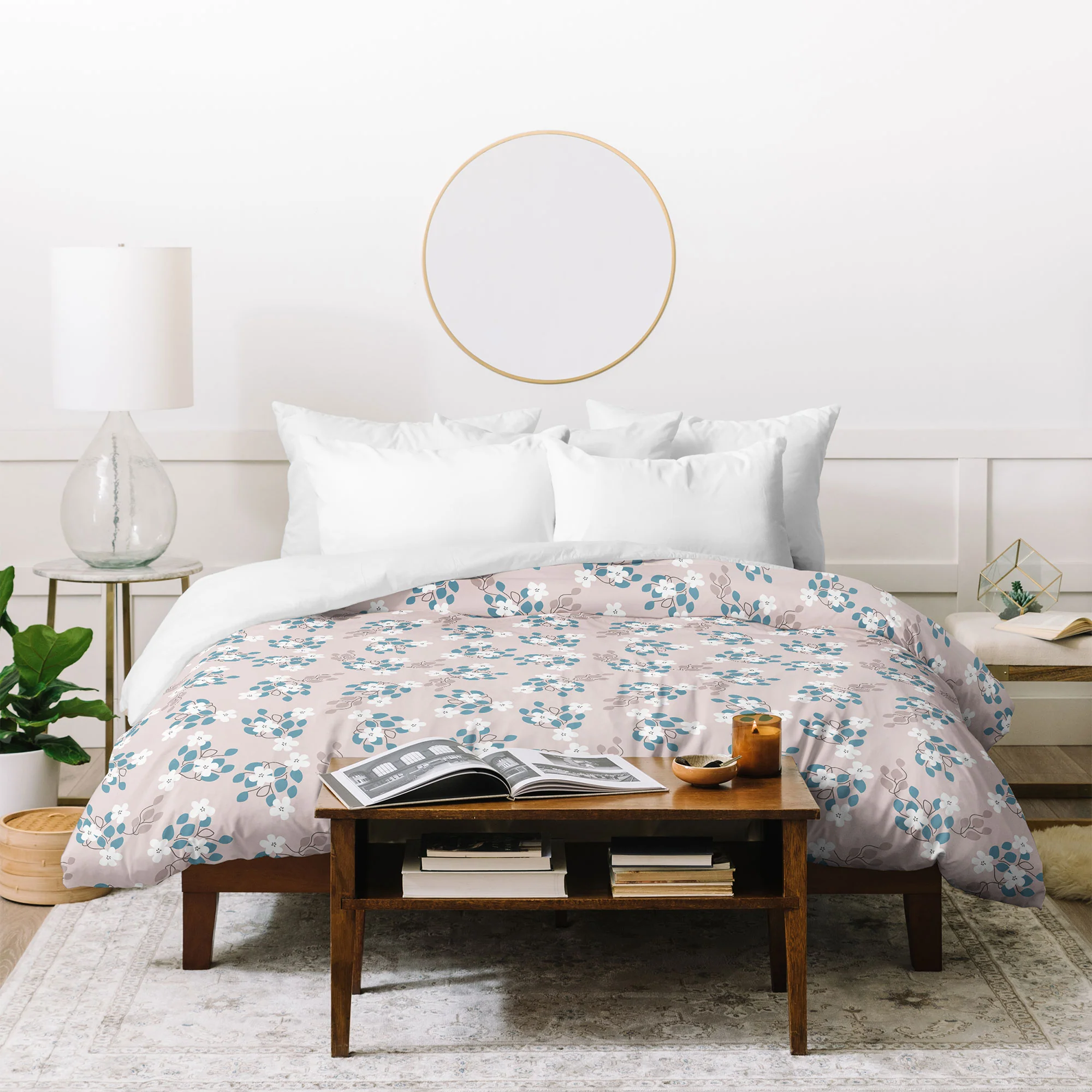 Mirimo Tiny White Flowers Duvet Cover - Image 20