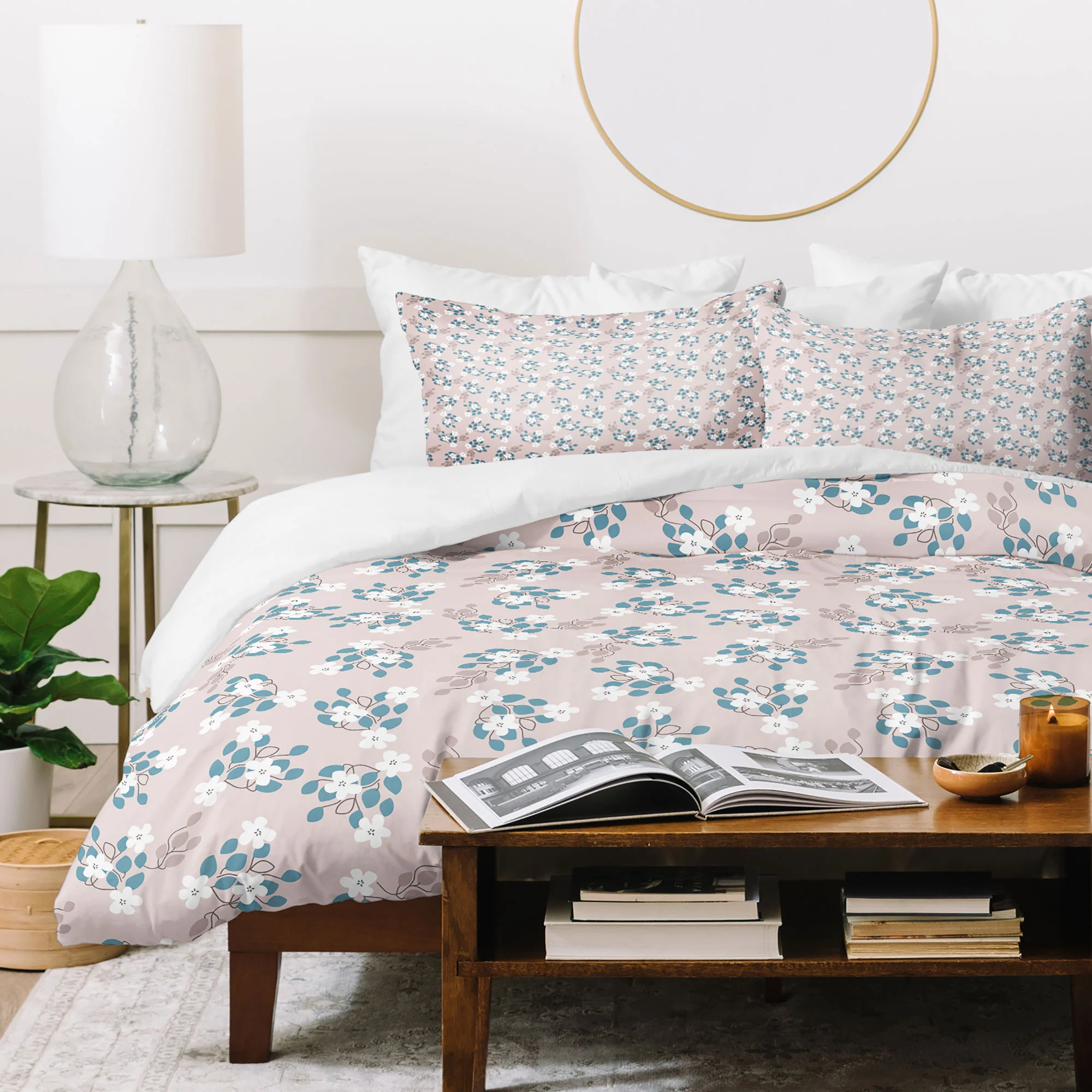 Mirimo Tiny White Flowers Duvet Cover - Image 47