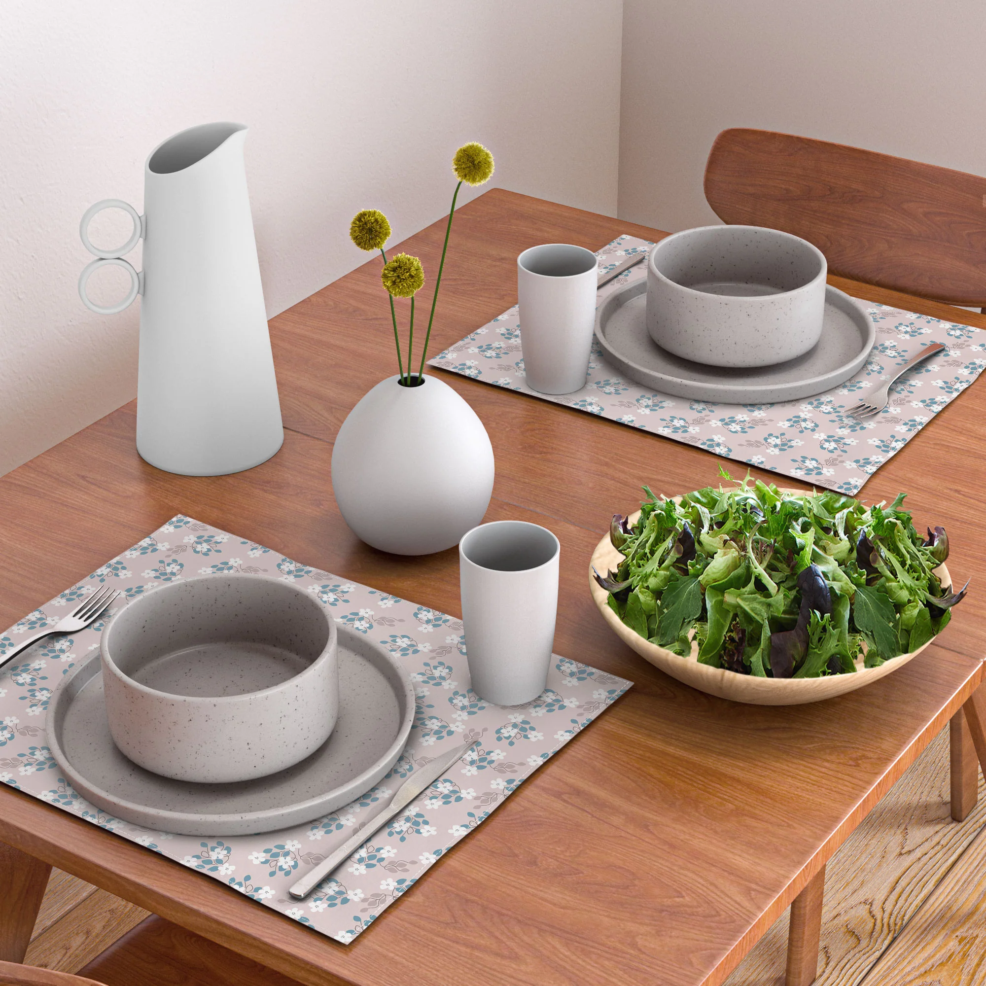 Mirimo Tiny White Flowers Placemat - Image 2