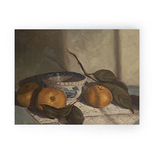 Miss Mustard Seed asian pears transferware bowl Mini Art Print - Image 2