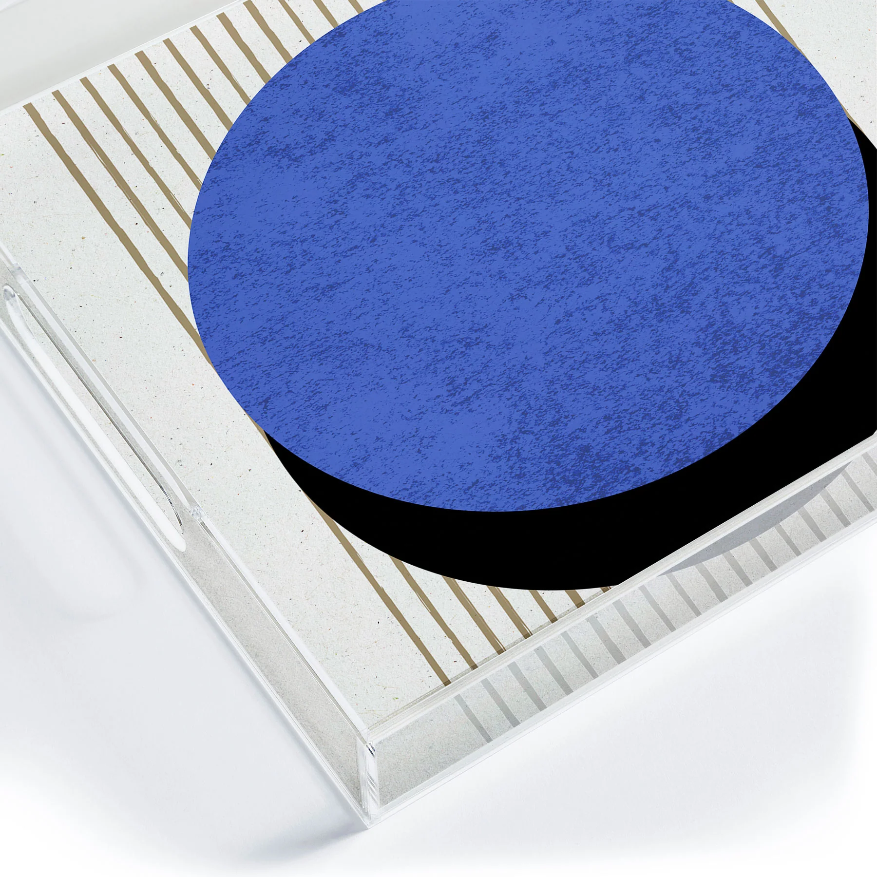 MoonlightPrint Circle Blue Stripes Acrylic Tray - Image 8