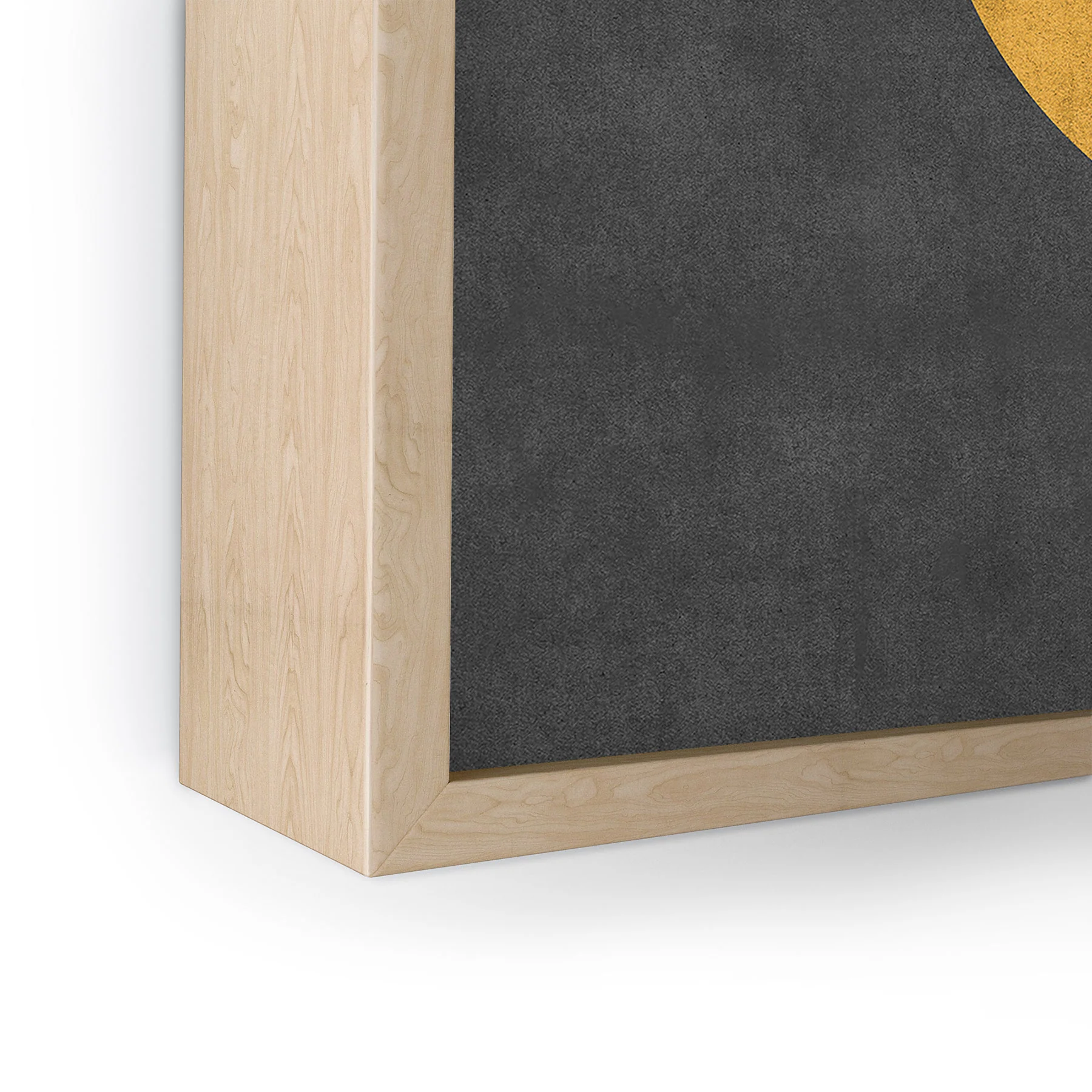MoonlightPrint Halfmoon Colorblock Gld Blck Framed Mini Art Print - Image 12