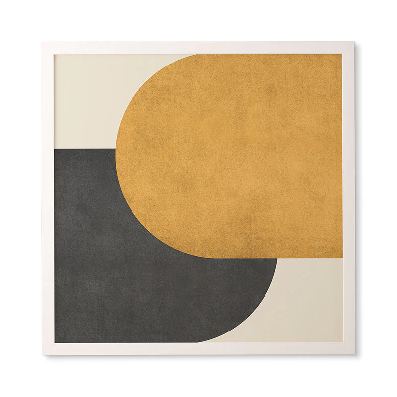 MoonlightPrint Halfmoon Colorblock Gld Blck Framed Wall Art - Image 17