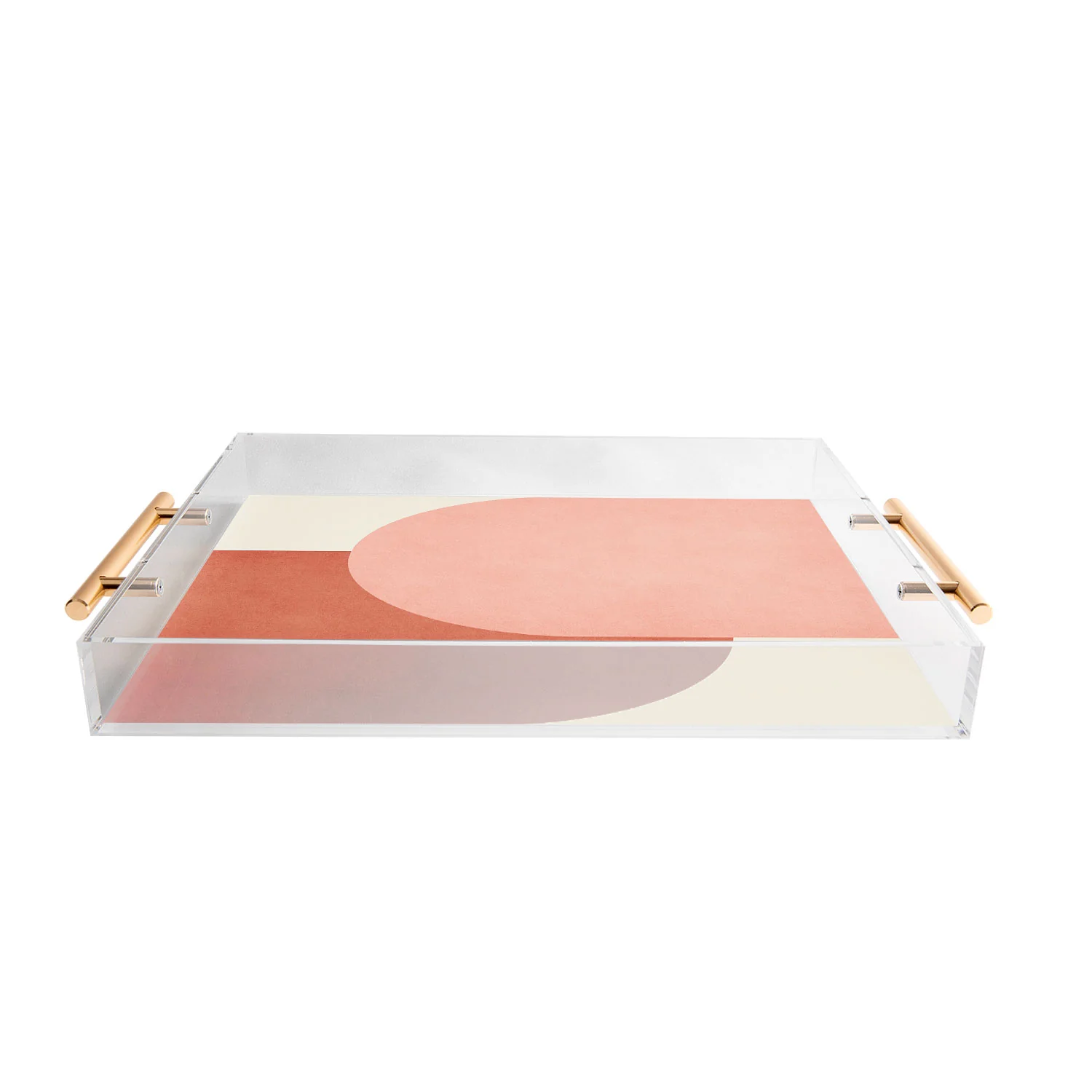 MoonlightPrint Halfmoon Colorblock Pink Acrylic Tray - Image 4