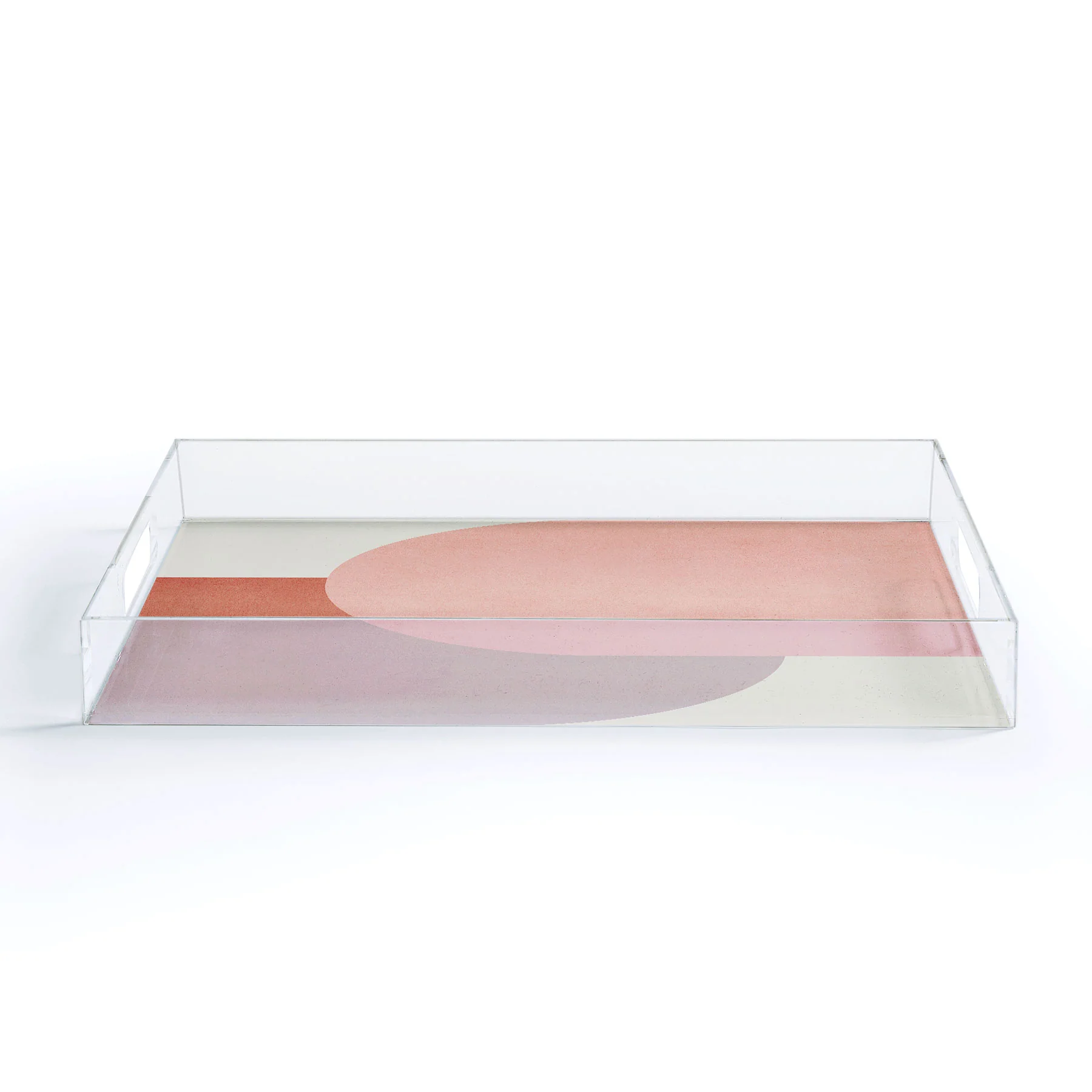 MoonlightPrint Halfmoon Colorblock Pink Acrylic Tray - Image 5
